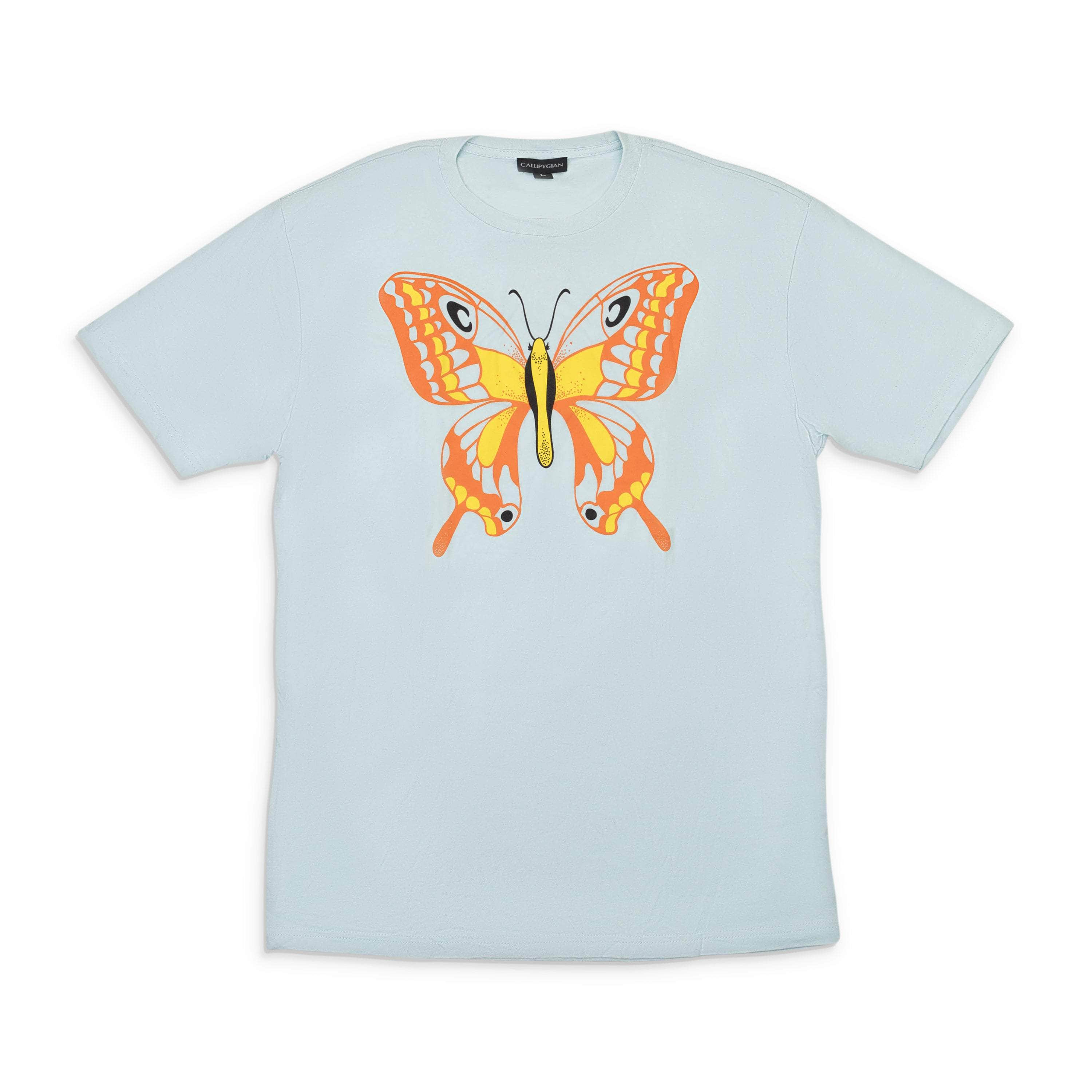 Callipygian 95-CPN-1140/L 95-CPN-1140/L P12037 LIGHT BLUE CALLIPYGIAN BUTTERFLY TEE Size L 95-CPN-1140/L