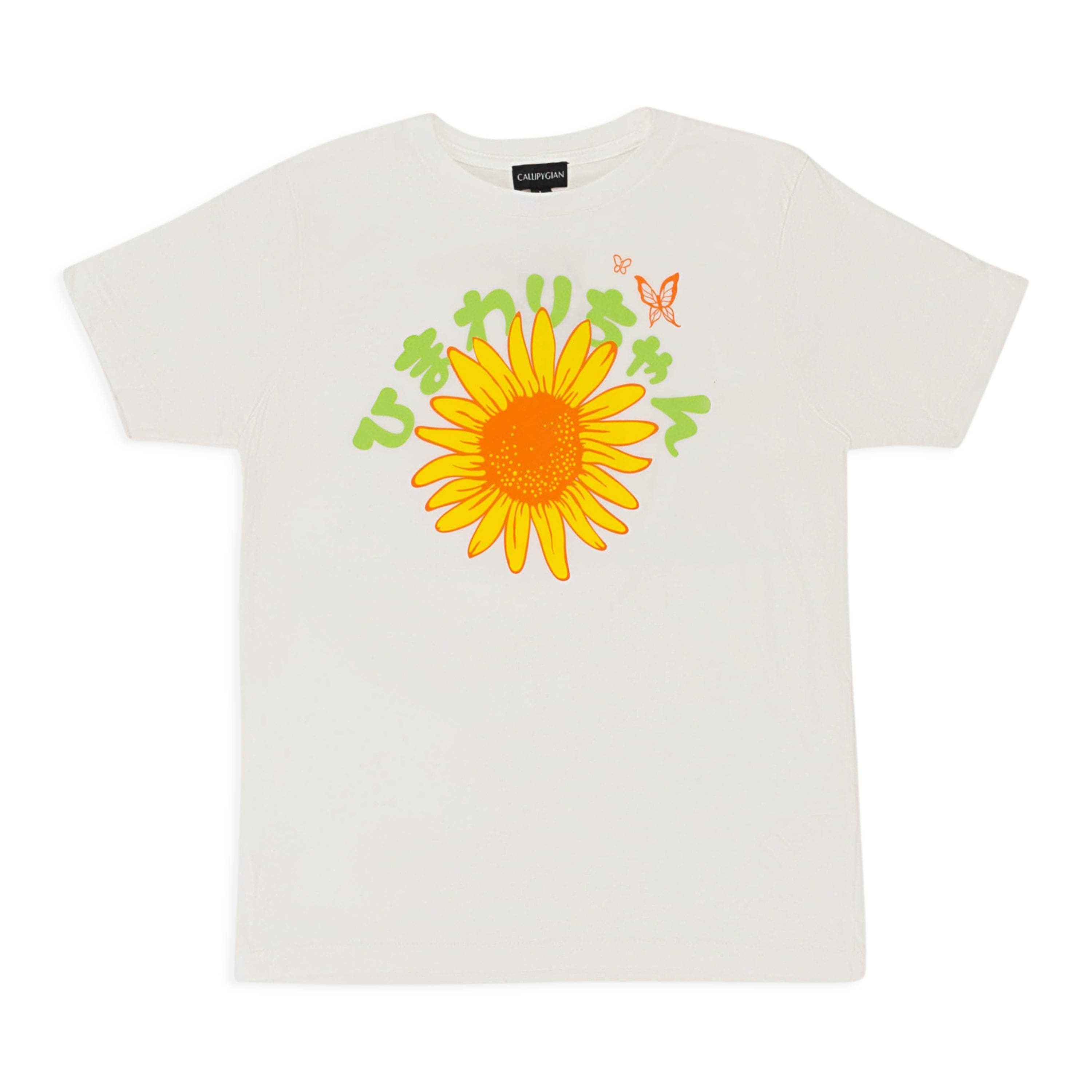 Callipygian 95-CPN-1141/M 95-CPN-1141/M P12036 WHITE CALLIPYGIAN FLOWER BABY TEE Size M 95-CPN-1141/M