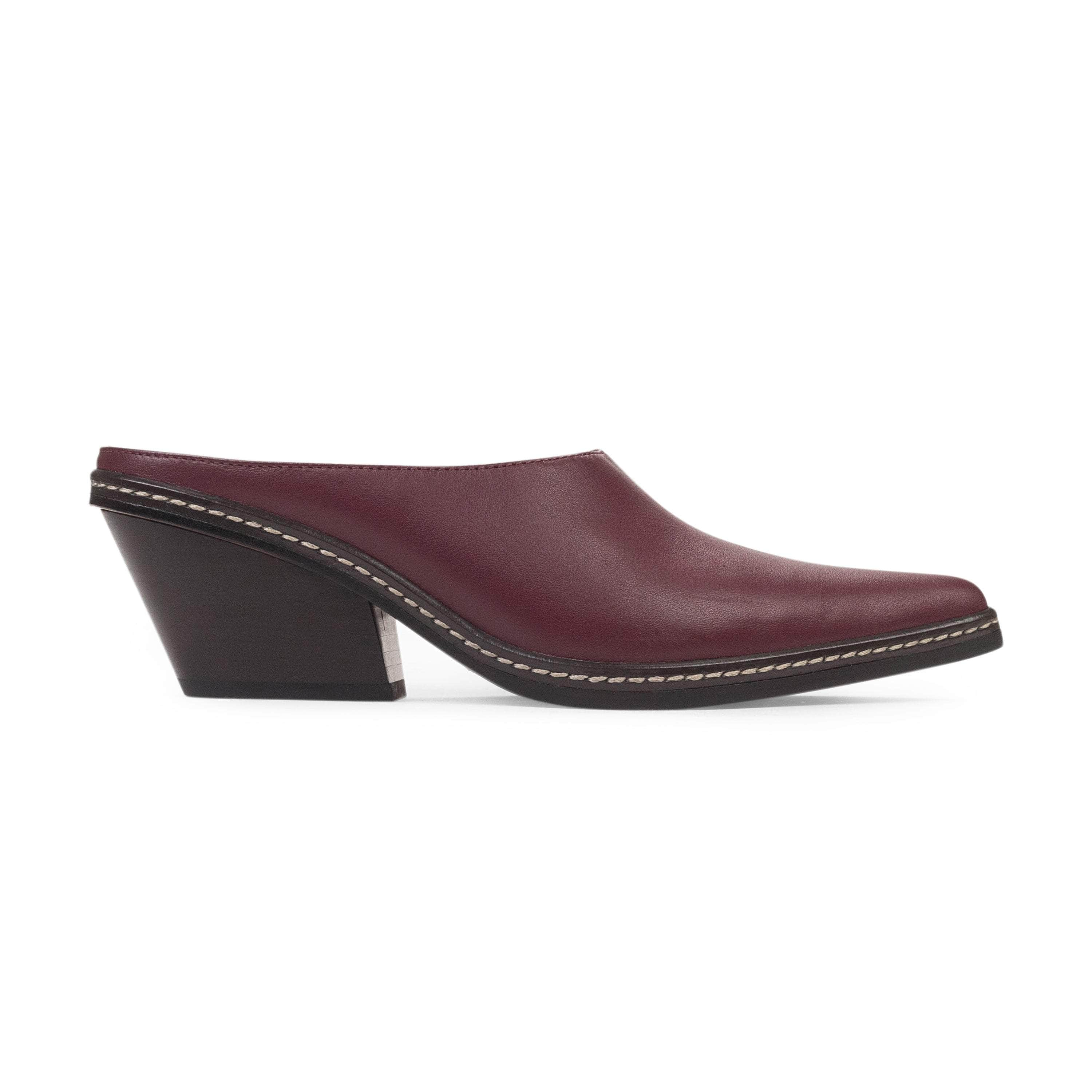 Callipygian 95-CPN-2001/35 95-CPN-2001/35 P19ZERP18001_BURGUNDY BURGUNDY CALLIPYGIAN LEATHER MULE Size 35 95-CPN-2001/35