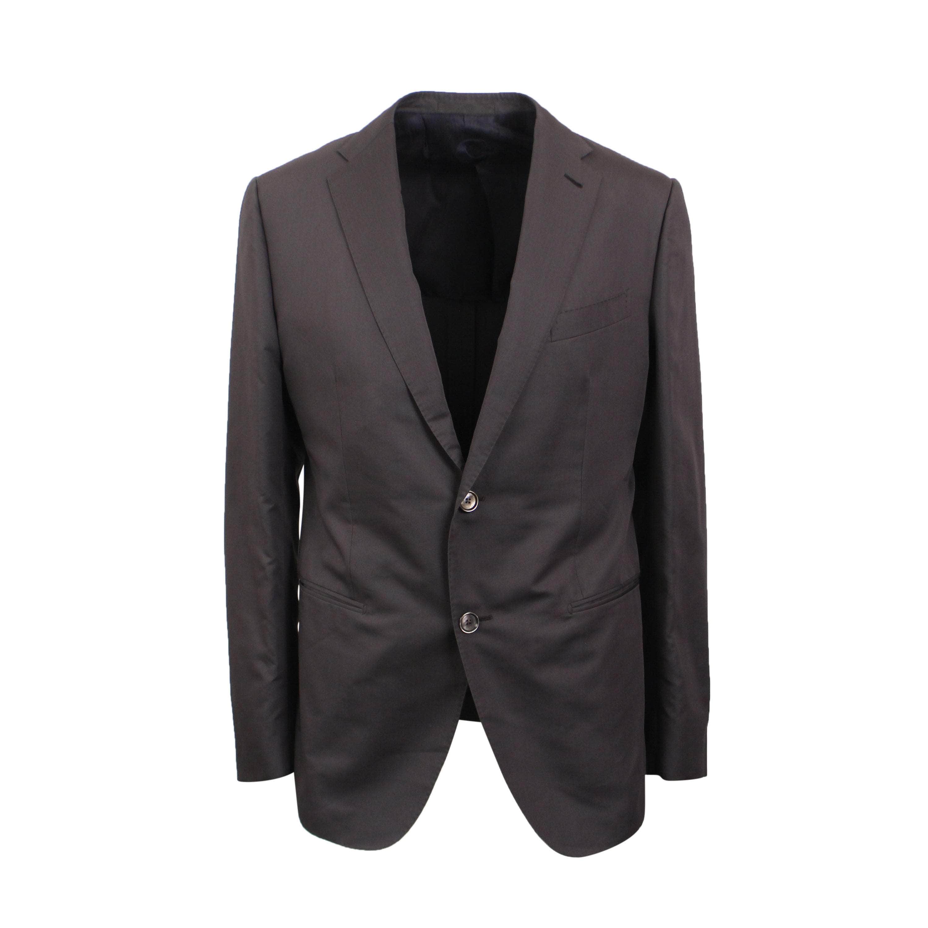 Caruso 500-750, caruso, channelenable-all, chicmi, couponcollection, main-clothing, shop375, size-50, Stadium Goods, stadiumgoods 50 Dark Grey Single Breasted Cotton & Silk Suit CRS-XTPS-0165/50 CRS-XTPS-0165/50