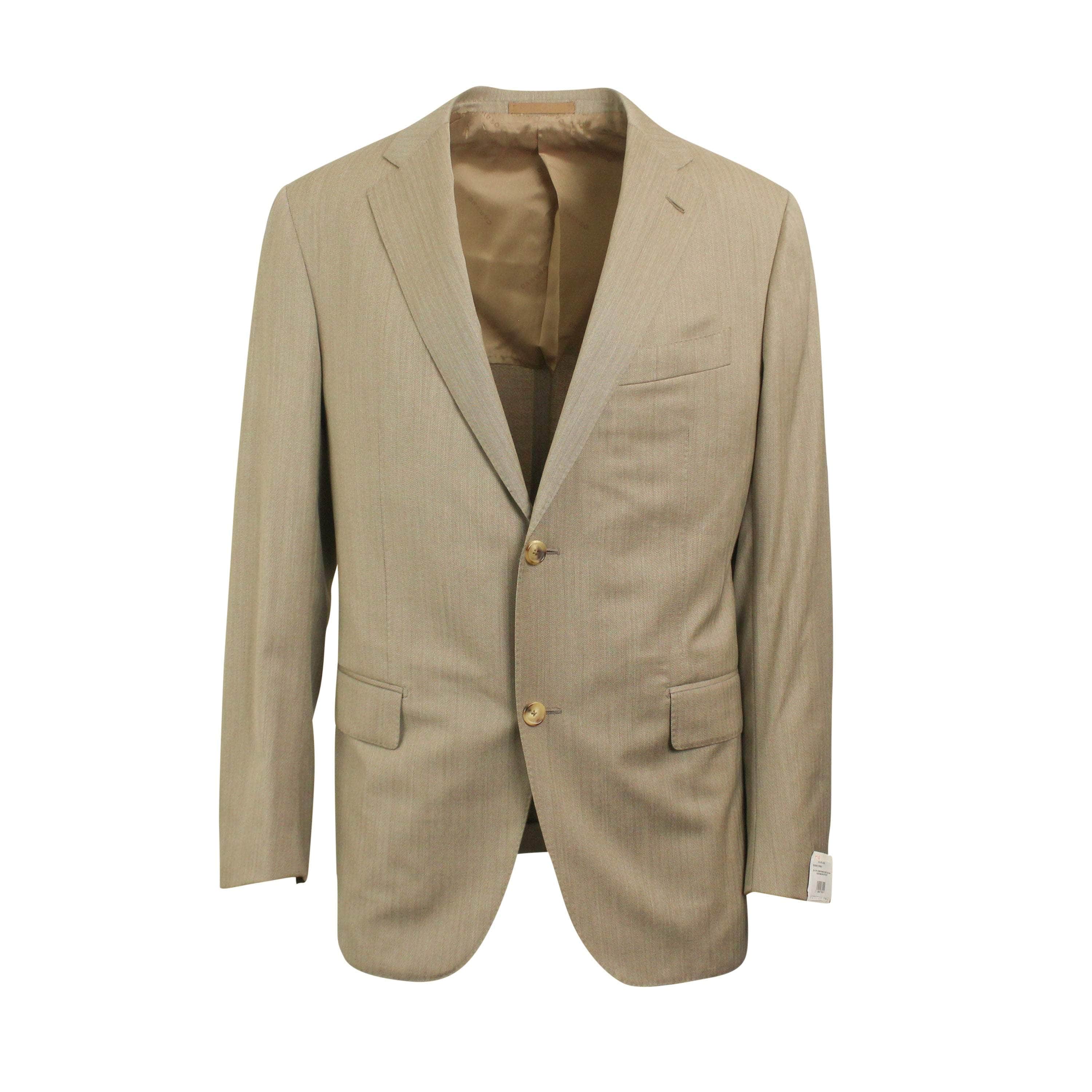 Caruso 500-750, caruso, channelenable-all, chicmi, couponcollection, main-clothing, shop375, size-50, Stadium Goods, stadiumgoods 50 Single Breasted Sand Striped Suit CRS-XTPS-0156/50 CRS-XTPS-0156/50
