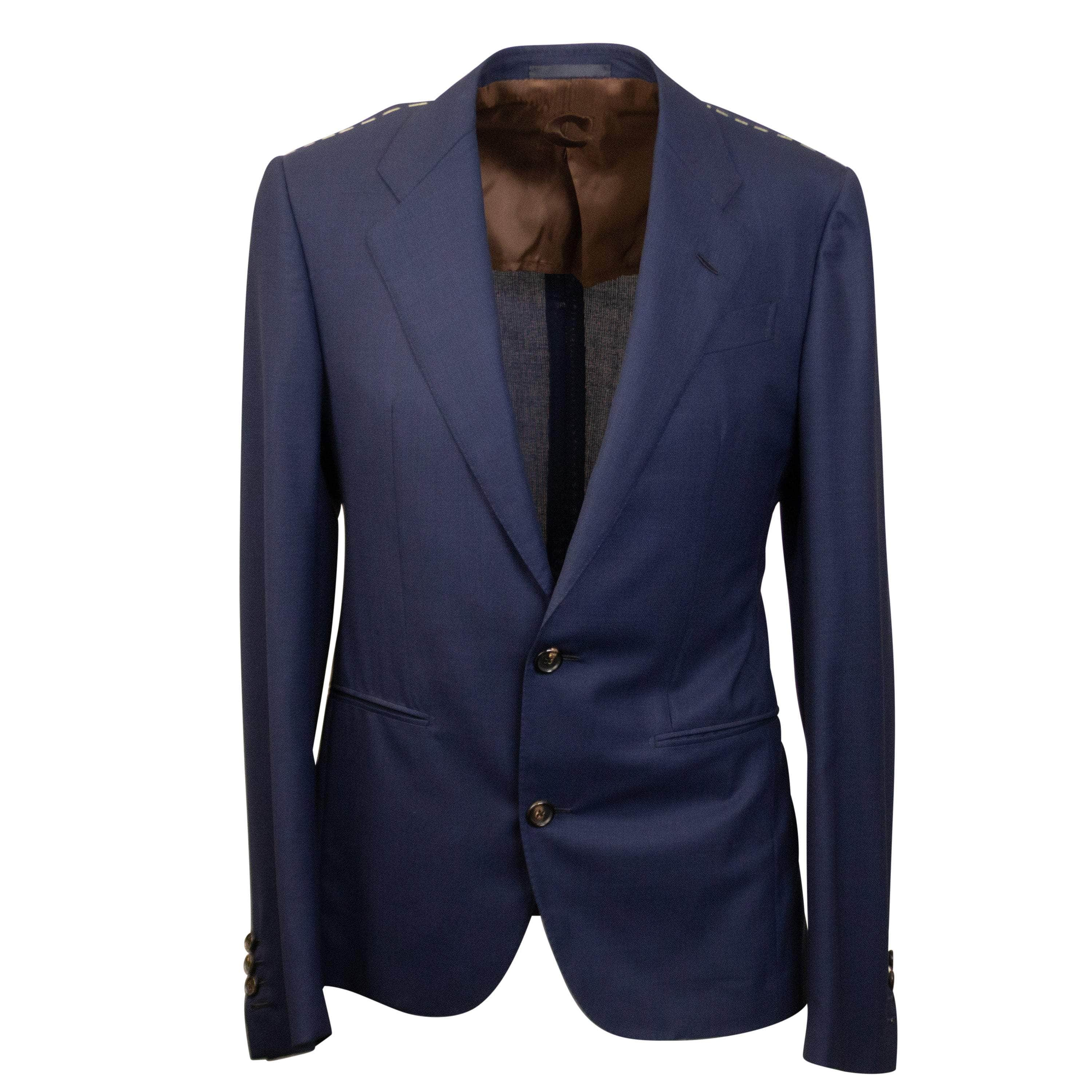 Caruso CRS-XTPS-0001/48 NWT CARUSO Navy Wool Single Breasted Blazer Size 48 $1395 CRS-XTPS-0001/48