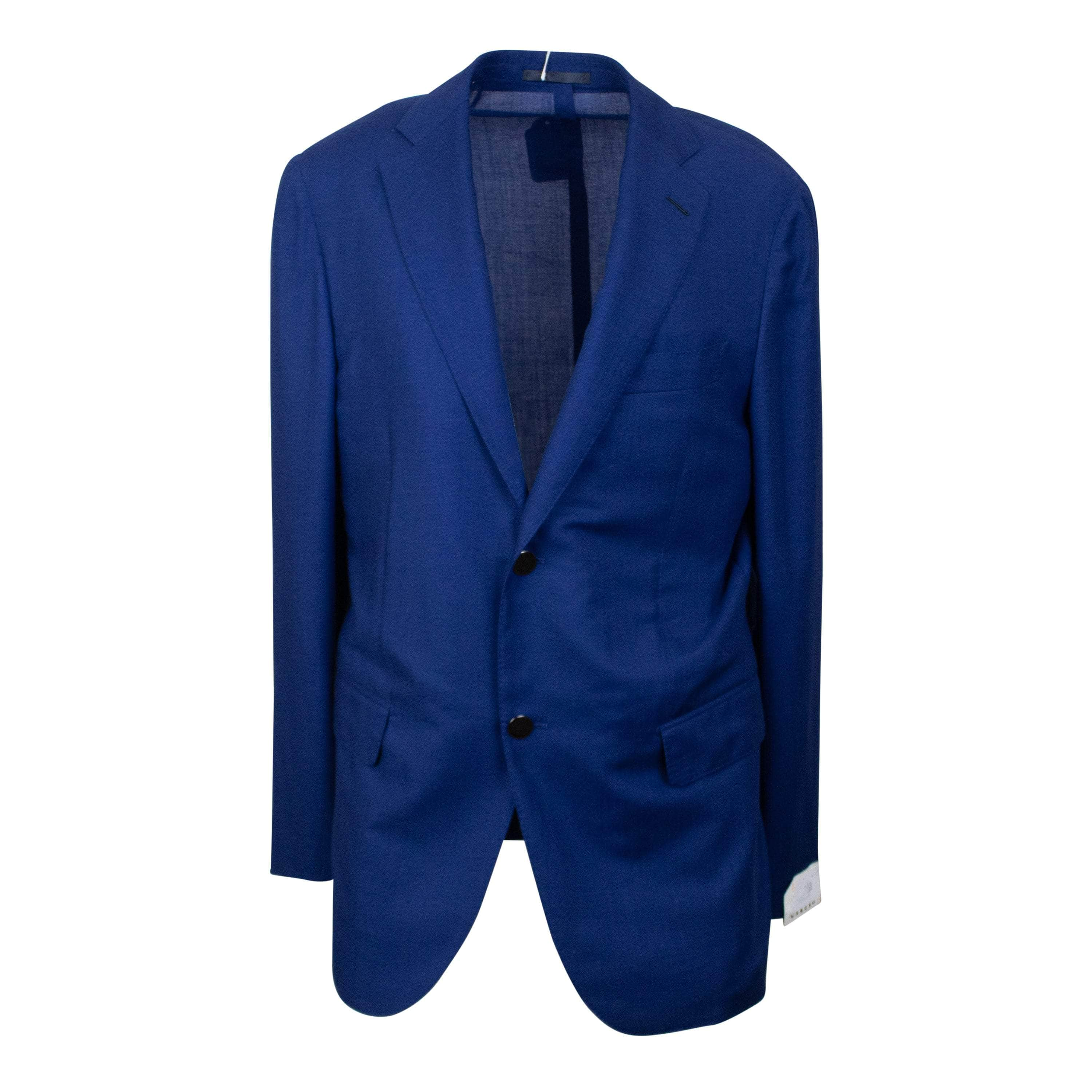 Caruso CRS-XTPS-0011/50 NWT Caruso Blue Cashmere Single Breasted Blazer 7R Size 50 $995 CRS-XTPS-0011/50