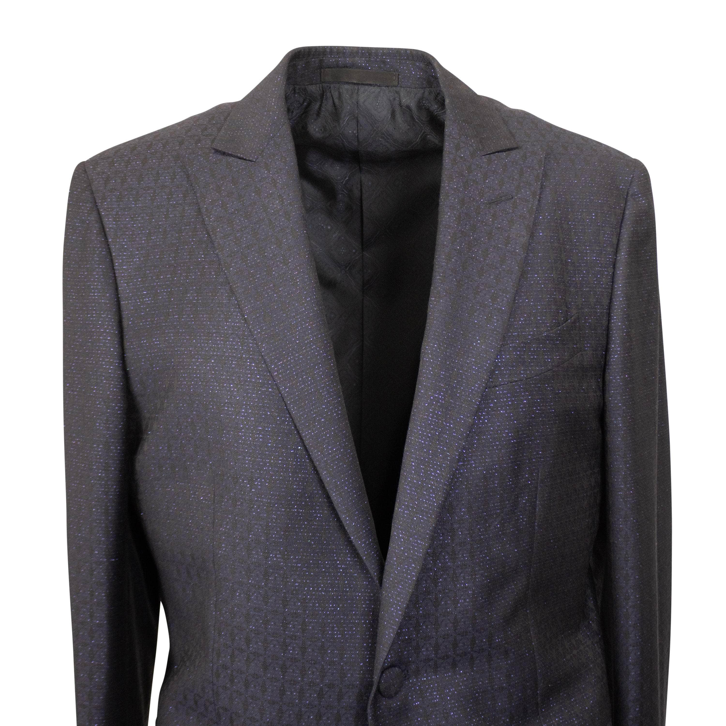 Caruso CRS-XTPS-0023/50 NWT CARUSO Navy Wool Shimmer Single Breasted Blazer Size 50 $1395 CRS-XTPS-0023/50