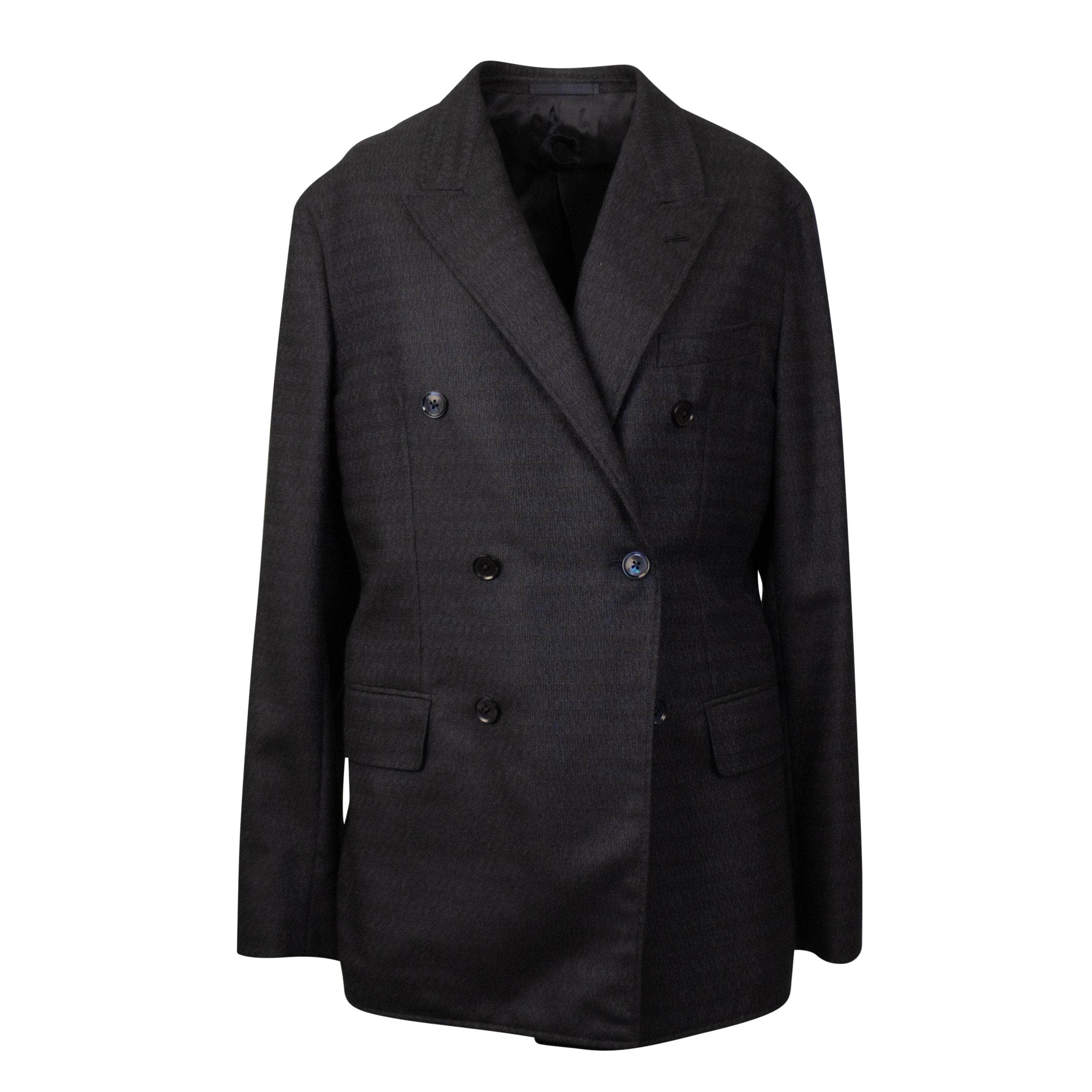 Caruso CRS-XTPS-0031/50 NWT CARUSO Navy Silk Double Breasted Blazer Size 50 $1395 CRS-XTPS-0031/50