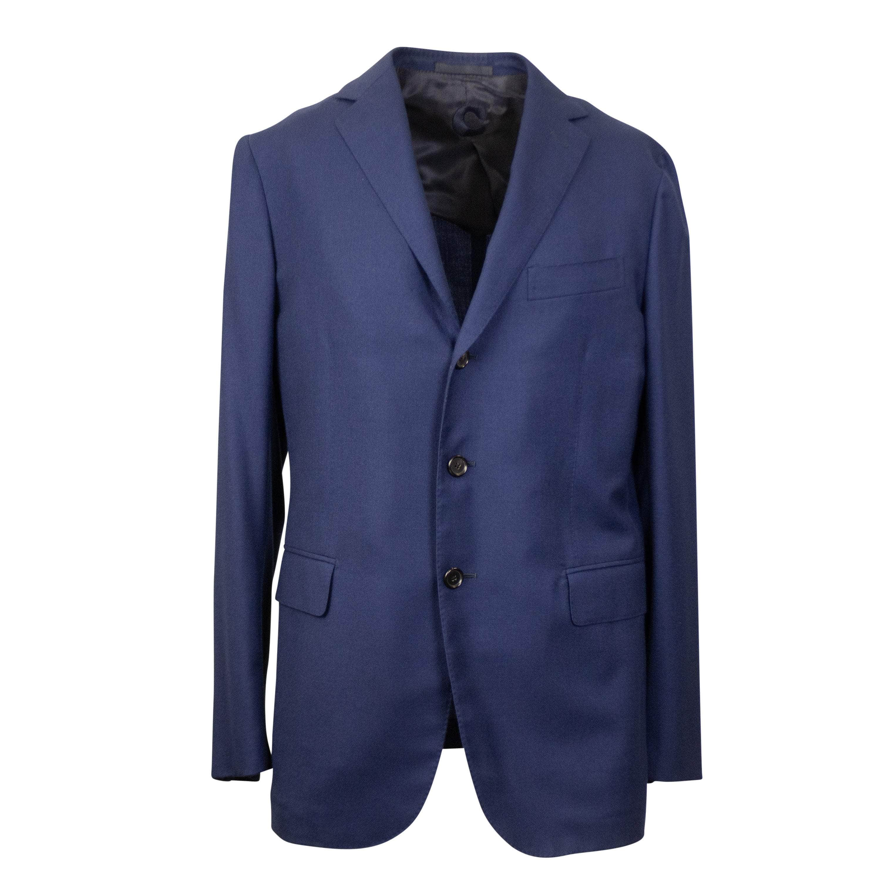 Caruso CRS-XTPS-0036/50 NWT CARUSO Navy Blue Cashmere Single Breasted Blazer Size 50 $1395 CRS-XTPS-0036/50