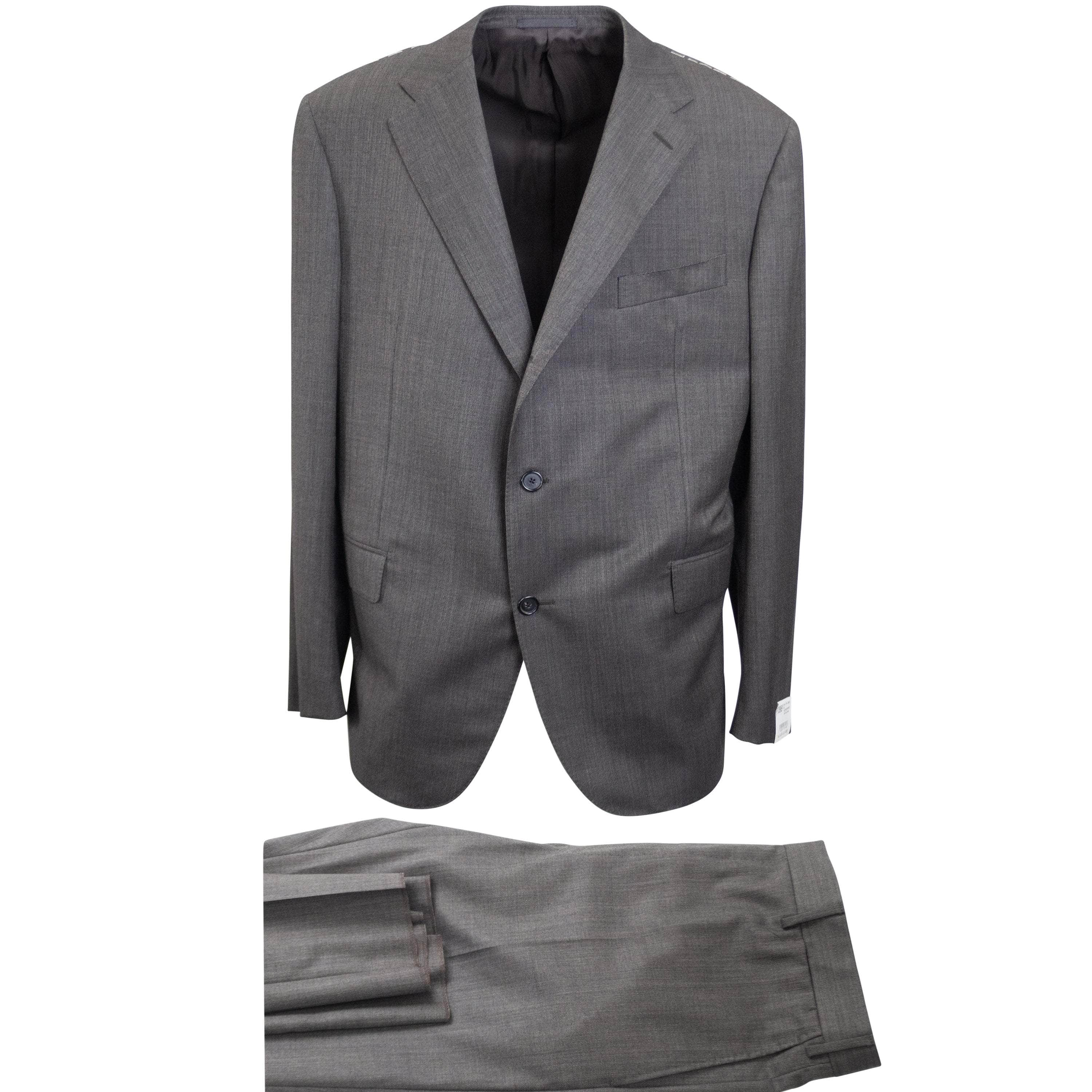 Caruso CRS-XTPS-0057/56 NWT CARUSO Dark Grey Wool Single Breasted Suit 7R Size 46/56 $1995 CRS-XTPS-0057/56