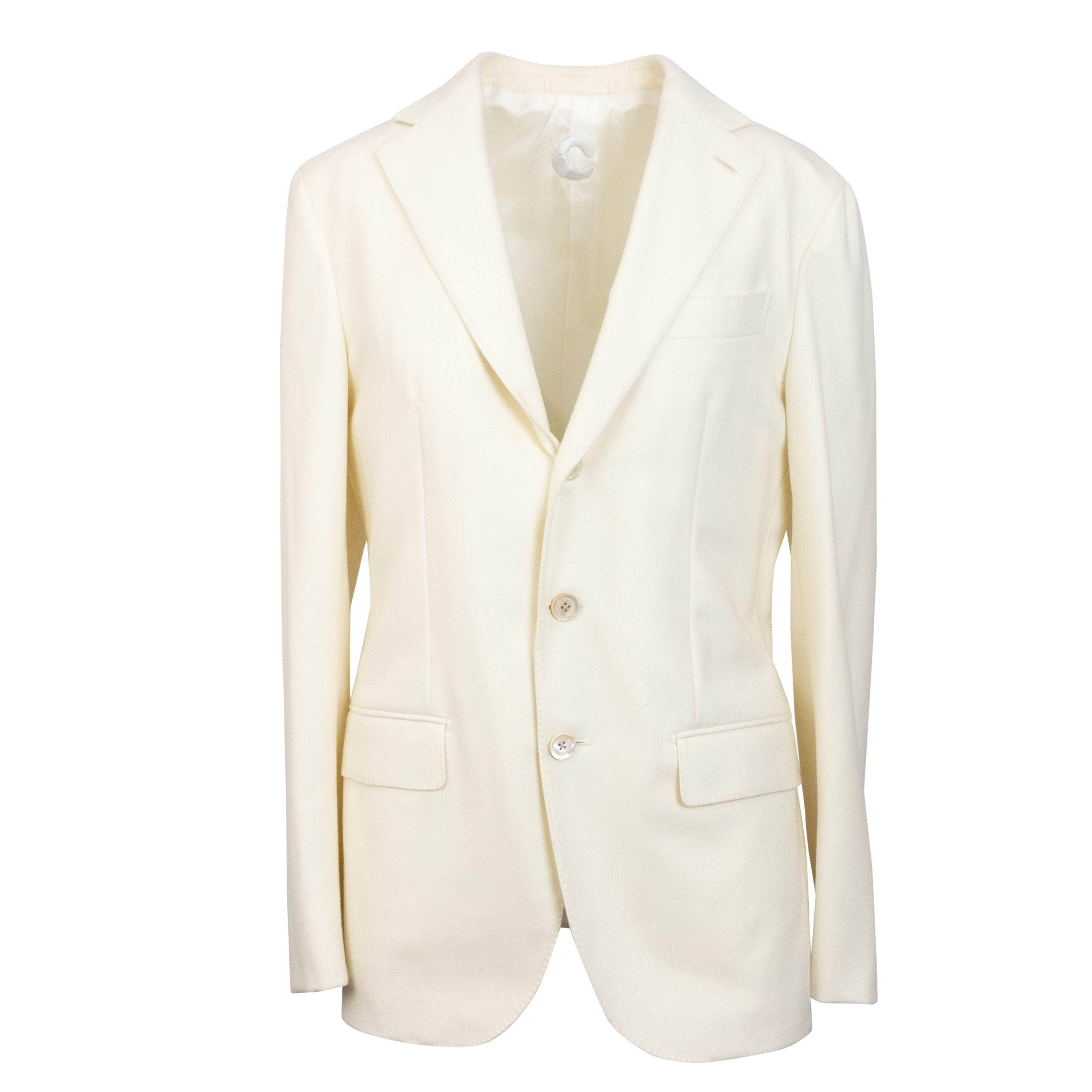 Caruso CRS-XTPS-0080/50 NWT CARUSO Cream Wool Single Breasted Suit 8R Size 50 $1995 CRS-XTPS-0080/50