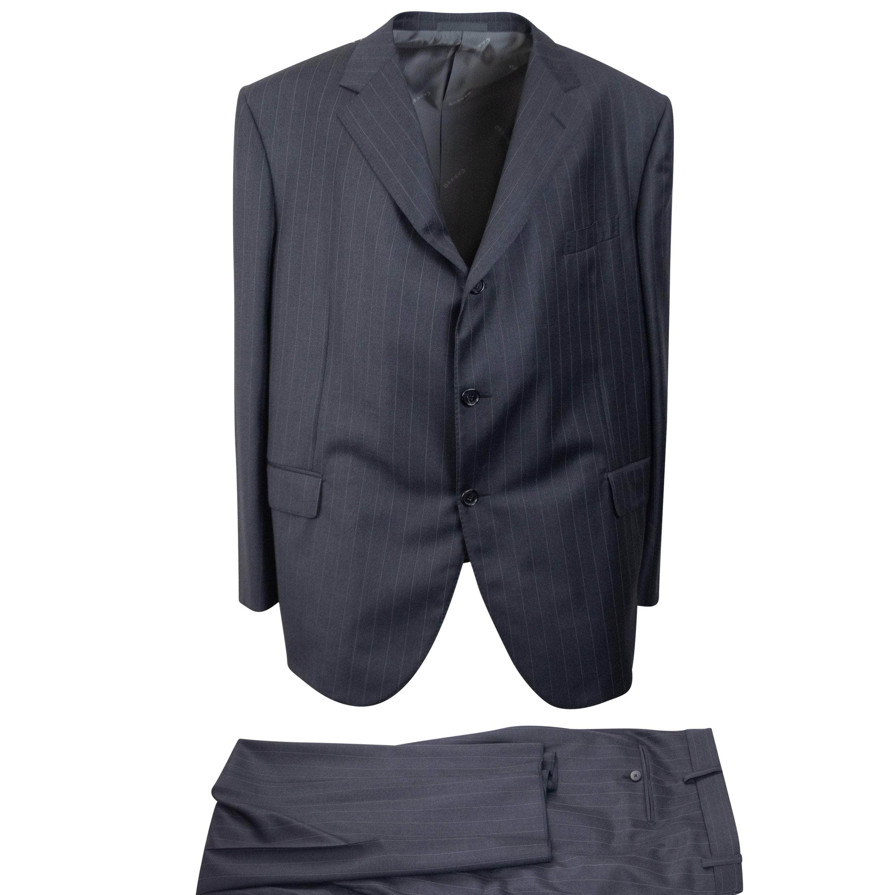 Caruso CRS-XTPS-0082/56 NWT CARUSO Wool Charcoal Grey Single Breasted Suit 7R Size 46/56 $1995 CRS-XTPS-0082/56