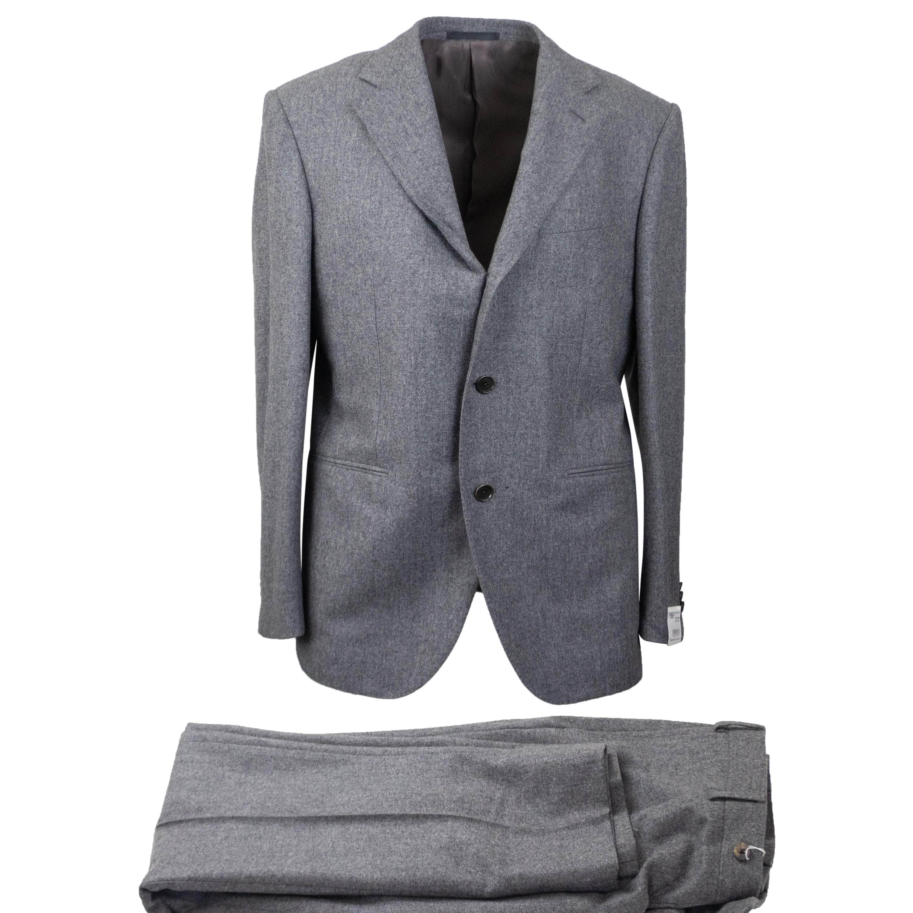 Caruso CRS-XTPS-0101/50 NWT CARUSO Grey Wool Single Breasted Suit 7R Size 50 $1995 CRS-XTPS-0101/50