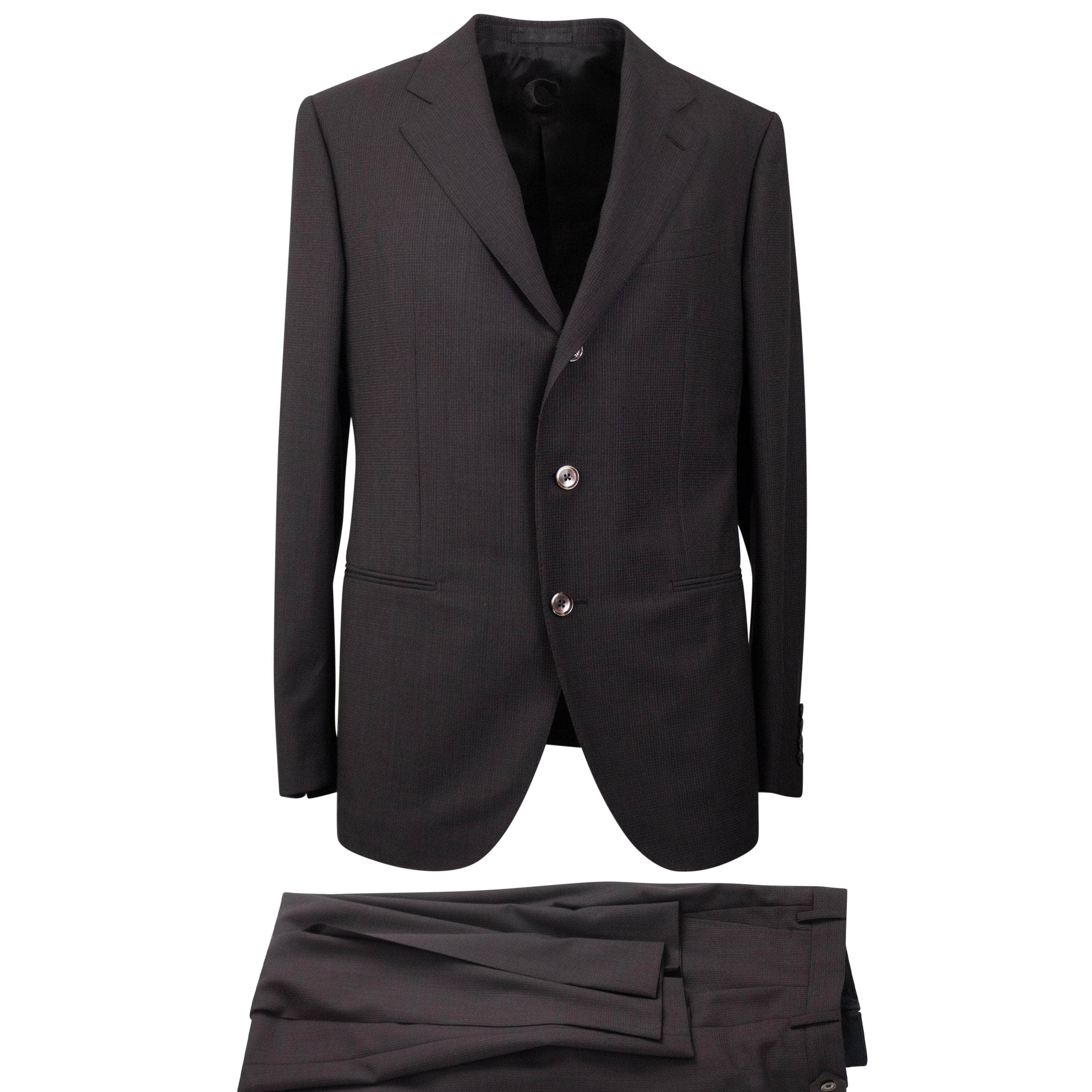 Caruso CRS-XTPS-0102/50 NWT CARUSO Dark Brown Wool Single Breasted Suit Drop 8R Size 50 $1995 CRS-XTPS-0102/50