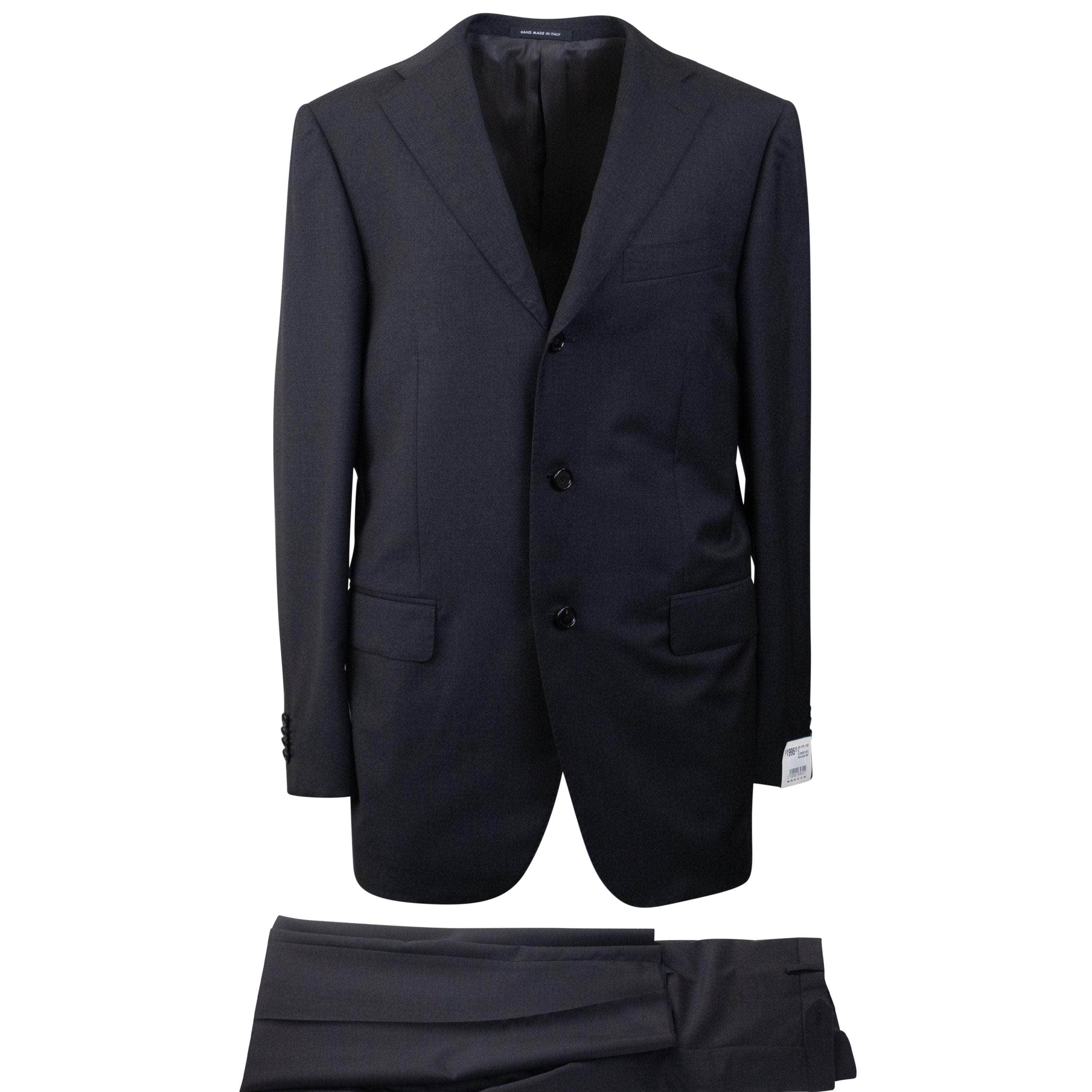 Caruso CRS-XTPS-0103/50 NWT CARUSO Black Wool Single Breasted Suit 6L Size 50 $1995 CRS-XTPS-0103/50