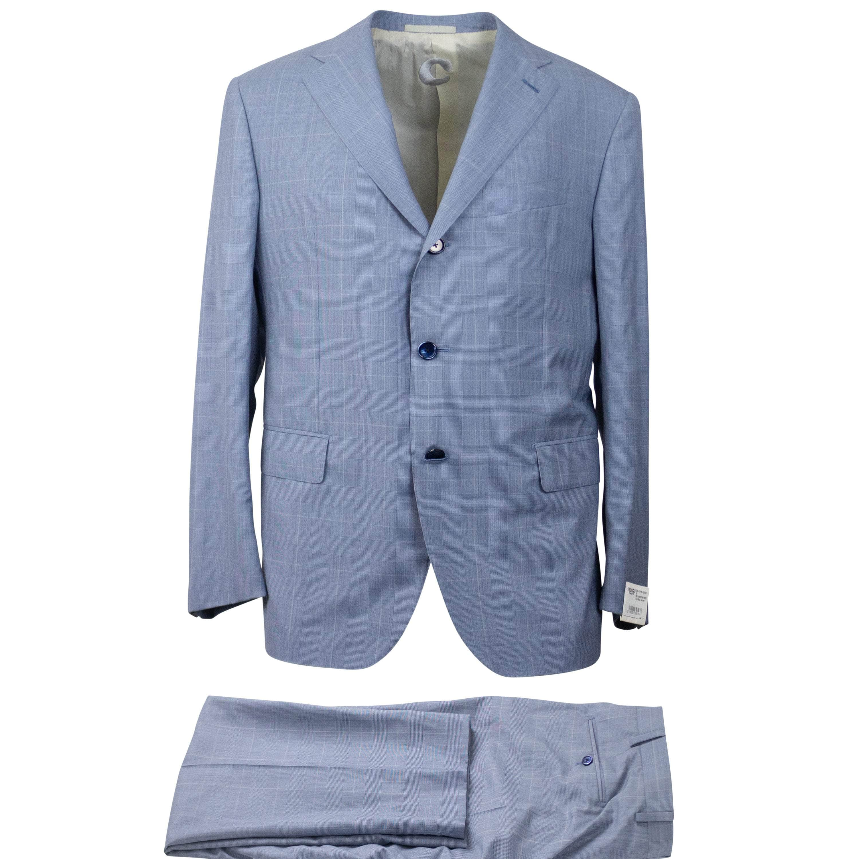 Caruso CRS-XTPS-0104/50 CRS-XTPS-0104/50 MB1GM302FR018RB Light Blue Caruso Wool Blend Single Breasted Blazer 7R Size 50 CRS-XTPS-0104/50