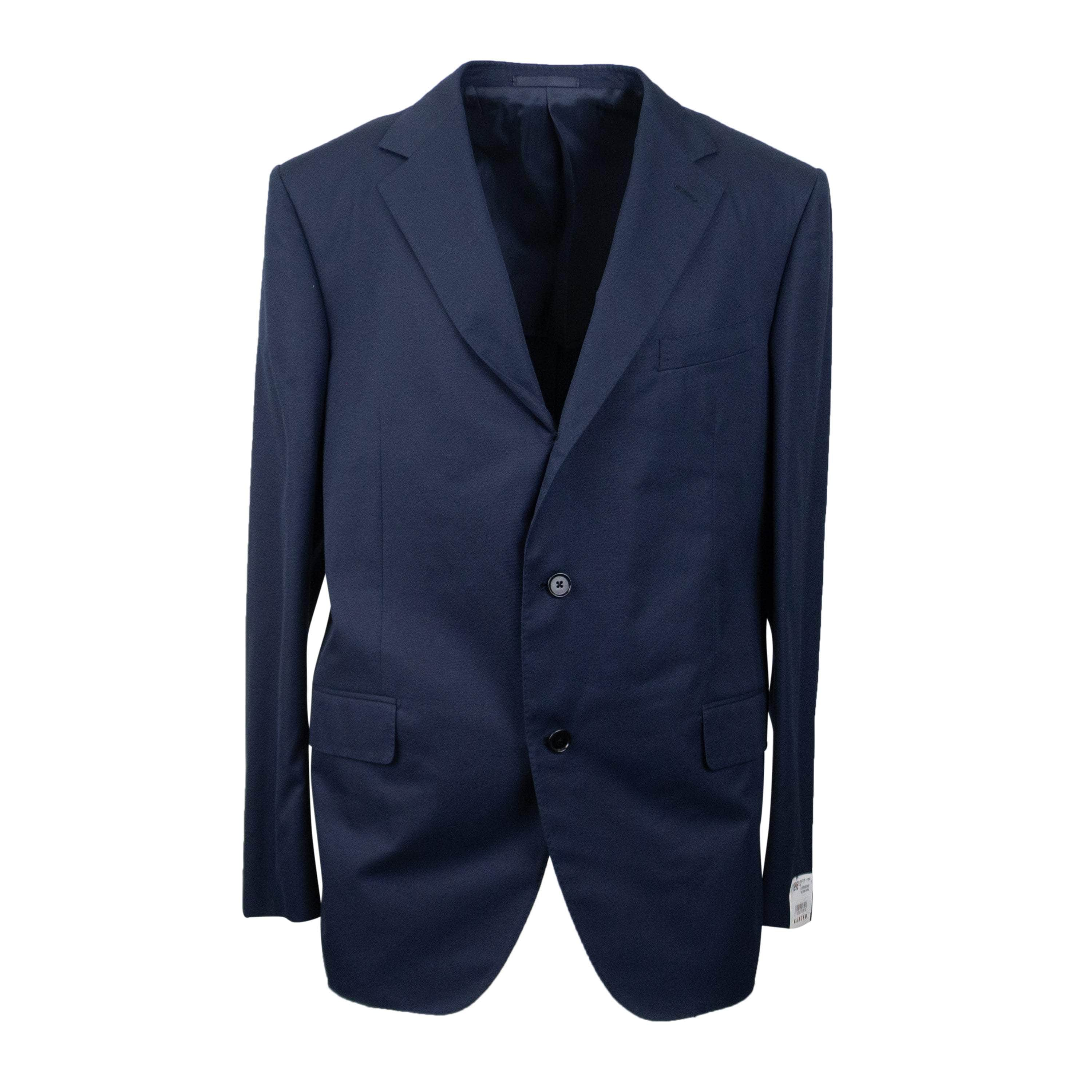 Caruso CRS-XTPS-0106/56 NWT CARUSO Navy Cotton Single Breasted Blazer 7R Size 46/56 $1995 CRS-XTPS-0106/56