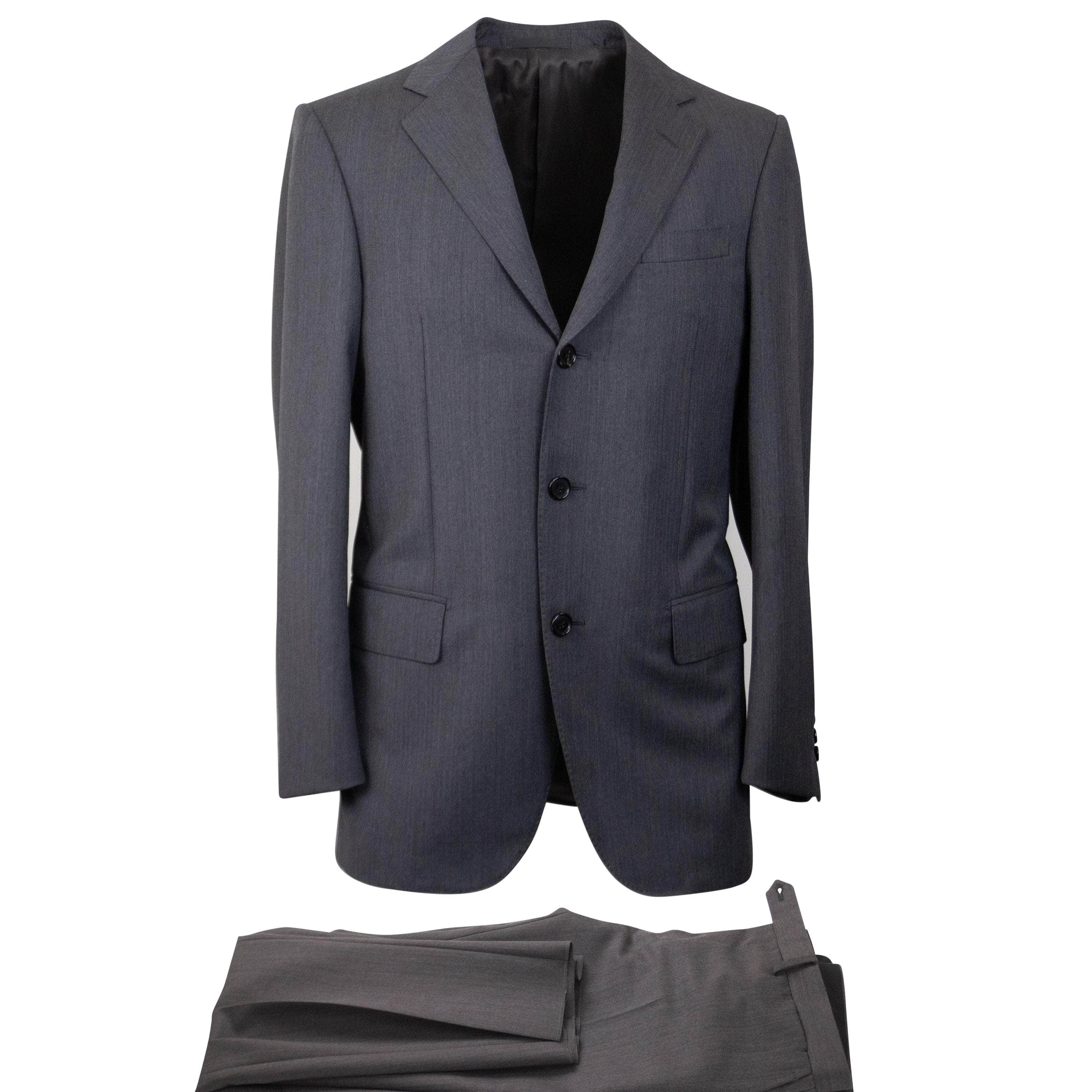 Caruso CRS-XTPS-0108/48 NWT CARUSO Charcoal Grey Wool Single Breasted Suit 7R Size 48 $1995 CRS-XTPS-0108/48