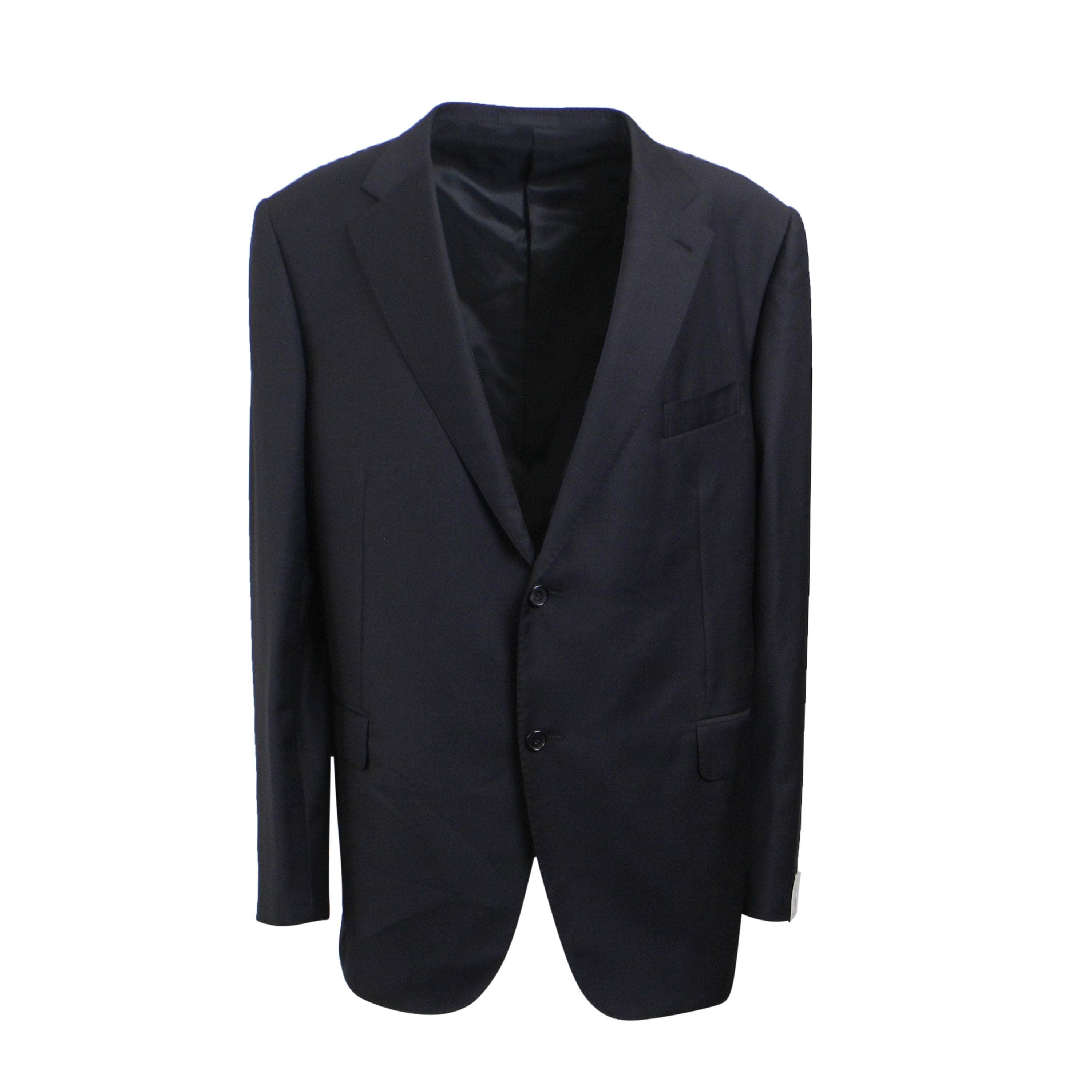 Caruso CRS-XTPS-0153/60 NWT CARUSO Black Single Breasted Wool Suit Size 60 $1995 CRS-XTPS-0153/60