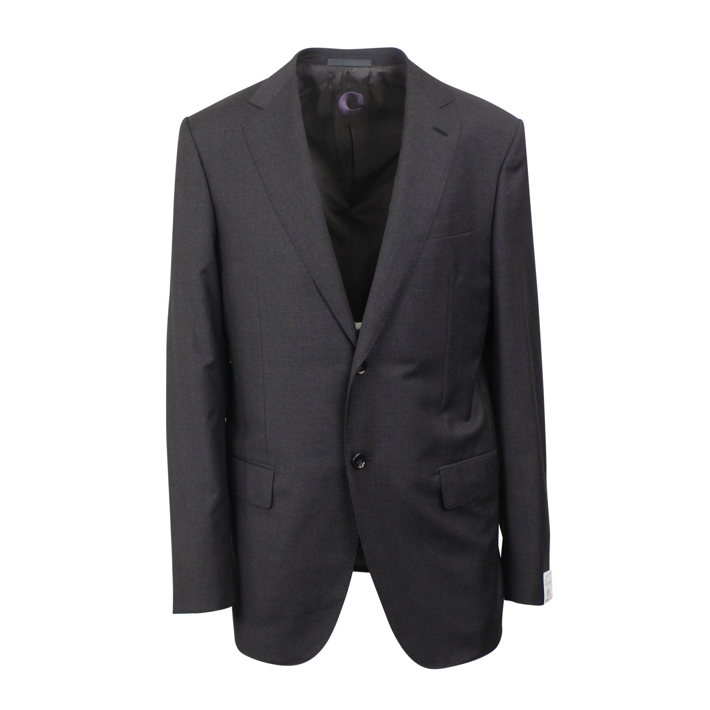 Caruso CRS-XTPS-0158/50 NWT CARUSO Single Breasted Wool Black & Grey Suit Size 50 $1995 CRS-XTPS-0158/50