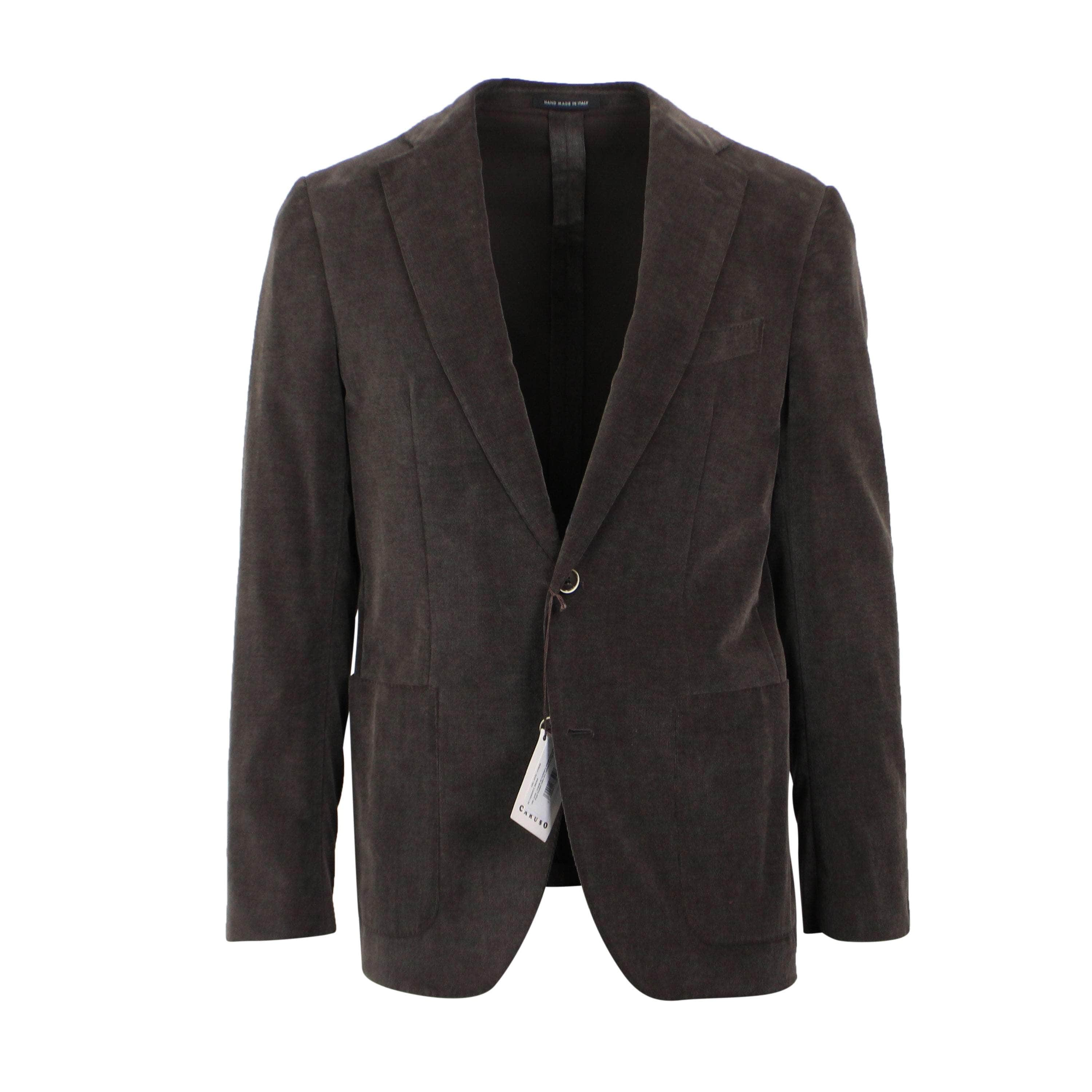 Caruso CRS-XTPS-0169/50 NWT Caruso Brown Single Breasted Cotton And Cashmere Suit Size 50 $1995 CRS-XTPS-0169/50