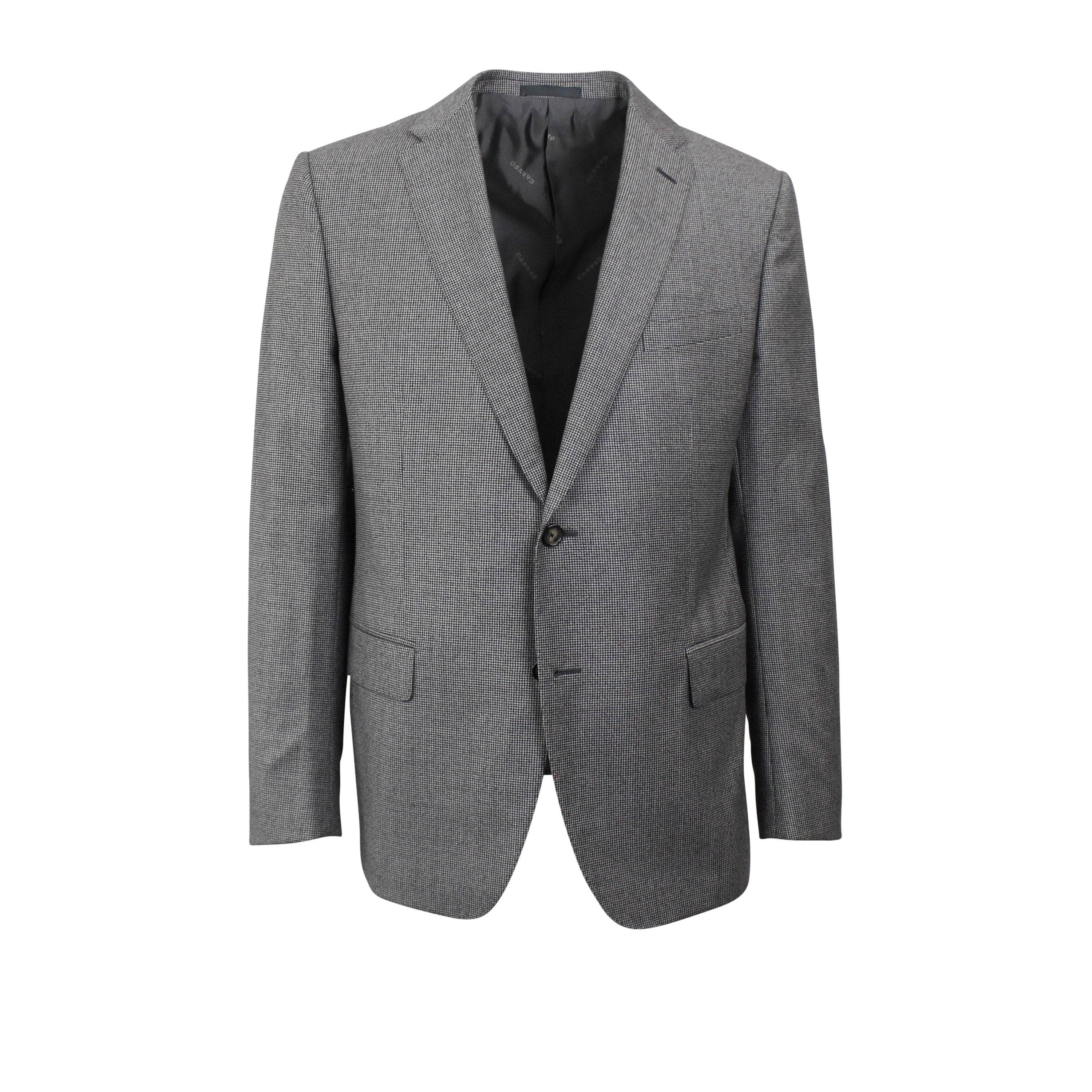 Caruso CRS-XTPS-0196/54 NWT Caruso Black & White Single Breasted Wool Houndstooth Suit 7R Size 54 $1995 CRS-XTPS-0196/54