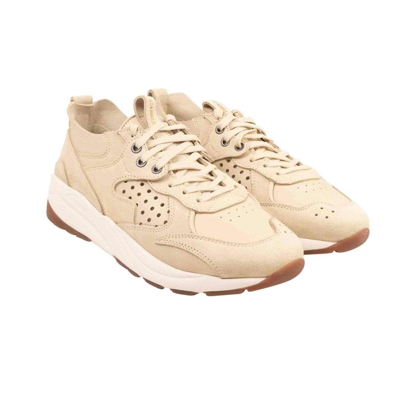 Casbia casbia, channelenable-all, chicmi, couponcollection, gender-mens, main-shoes, mens-shoes, MixedApparel, size-40, size-41, size-42, size-43, size-44, size-45, size-46, under-250 Beige Skin Veloce Low Top Suede Sneakers
