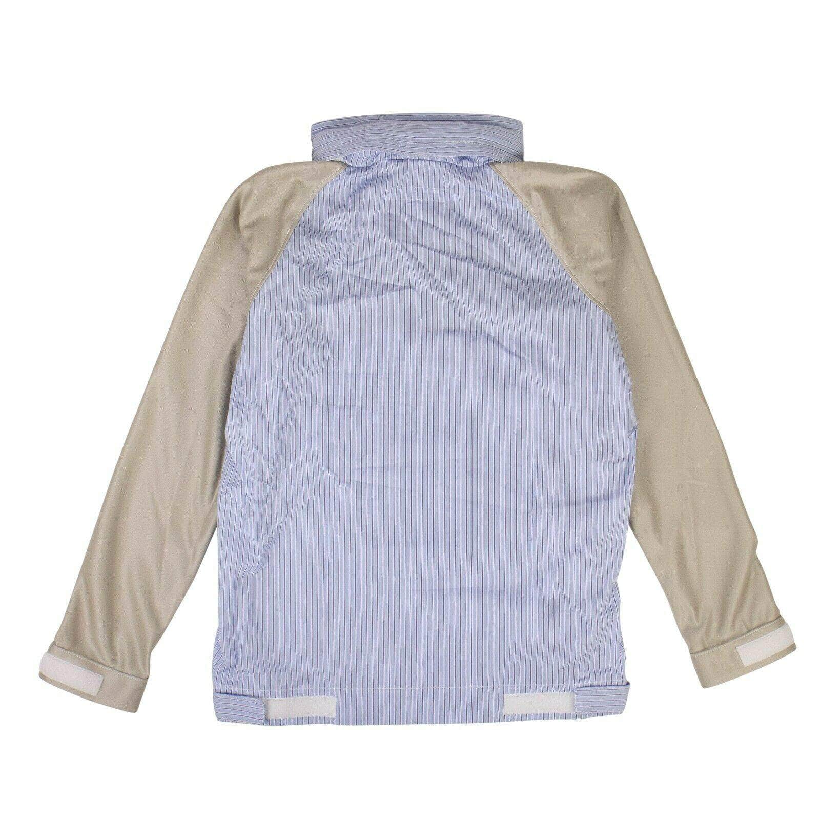 CDG SHIRT Men's Sweaters Cotton Stripe Long Sleeves Hooded Shirt - Gray/Blue