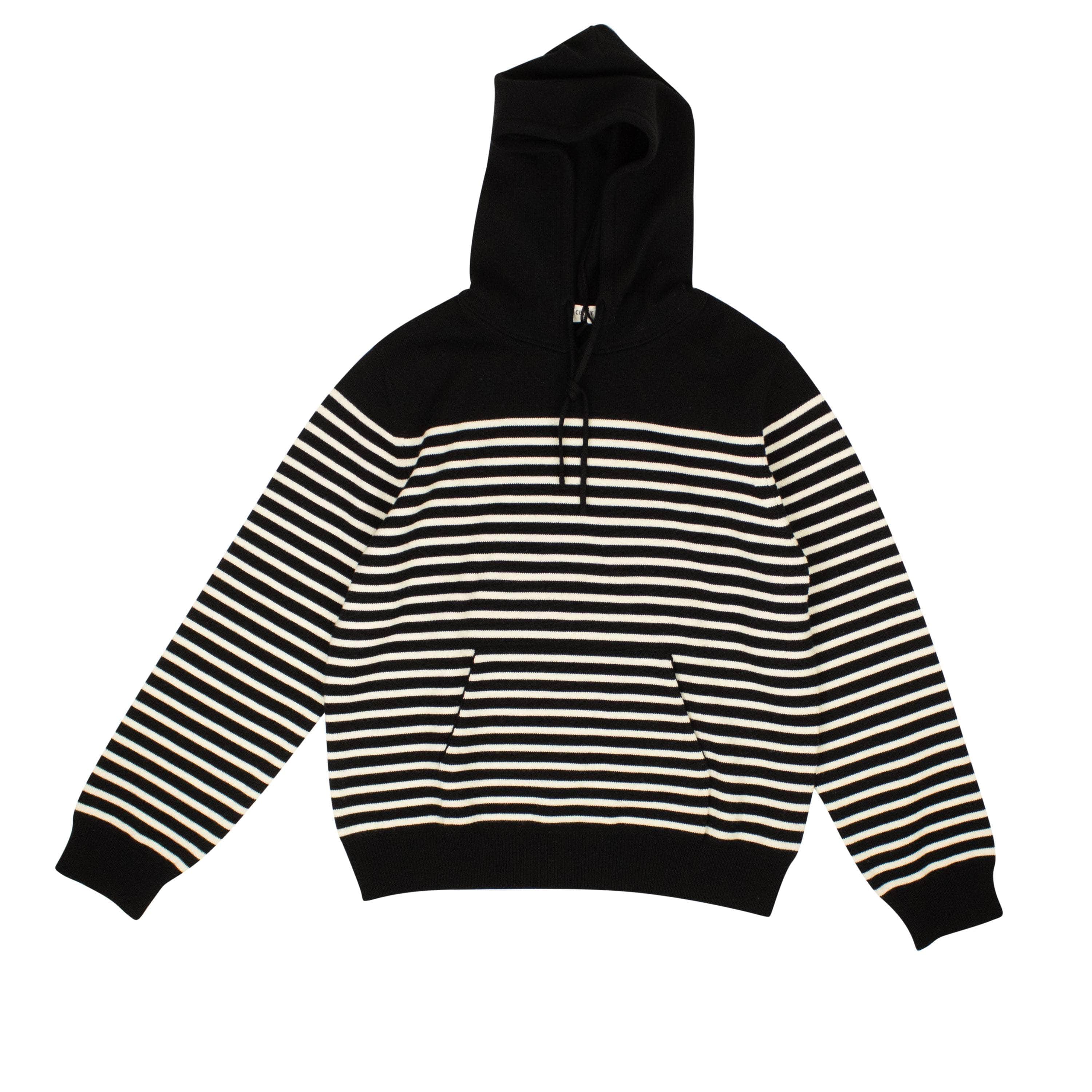 Celine 1000-2000, channelenable-all, chicmi, couponcollection, gender-mens, main-clothing, mens-shoes, size-xl XL / CLN-XHDS-0002/XL Black And White Wool Striped Sweatshirt CLN-XHDS-0002/XL CLN-XHDS-0002/XL