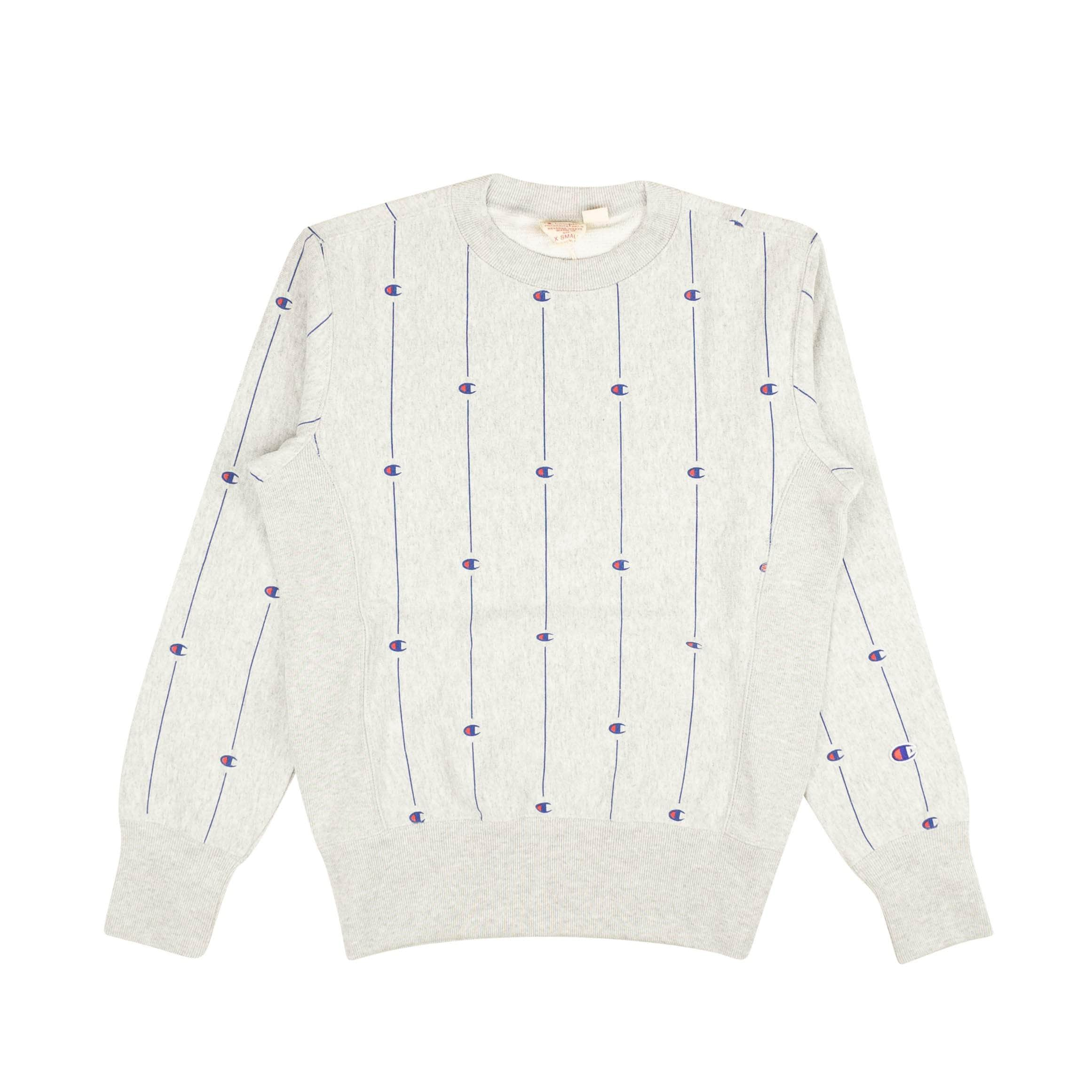 Champion 95-CHP-1001/XS NWT CHAMPION Grey RW Terry Pinstripe Crewneck Sweatshirt Size XS $120 95-CHP-1001/XS