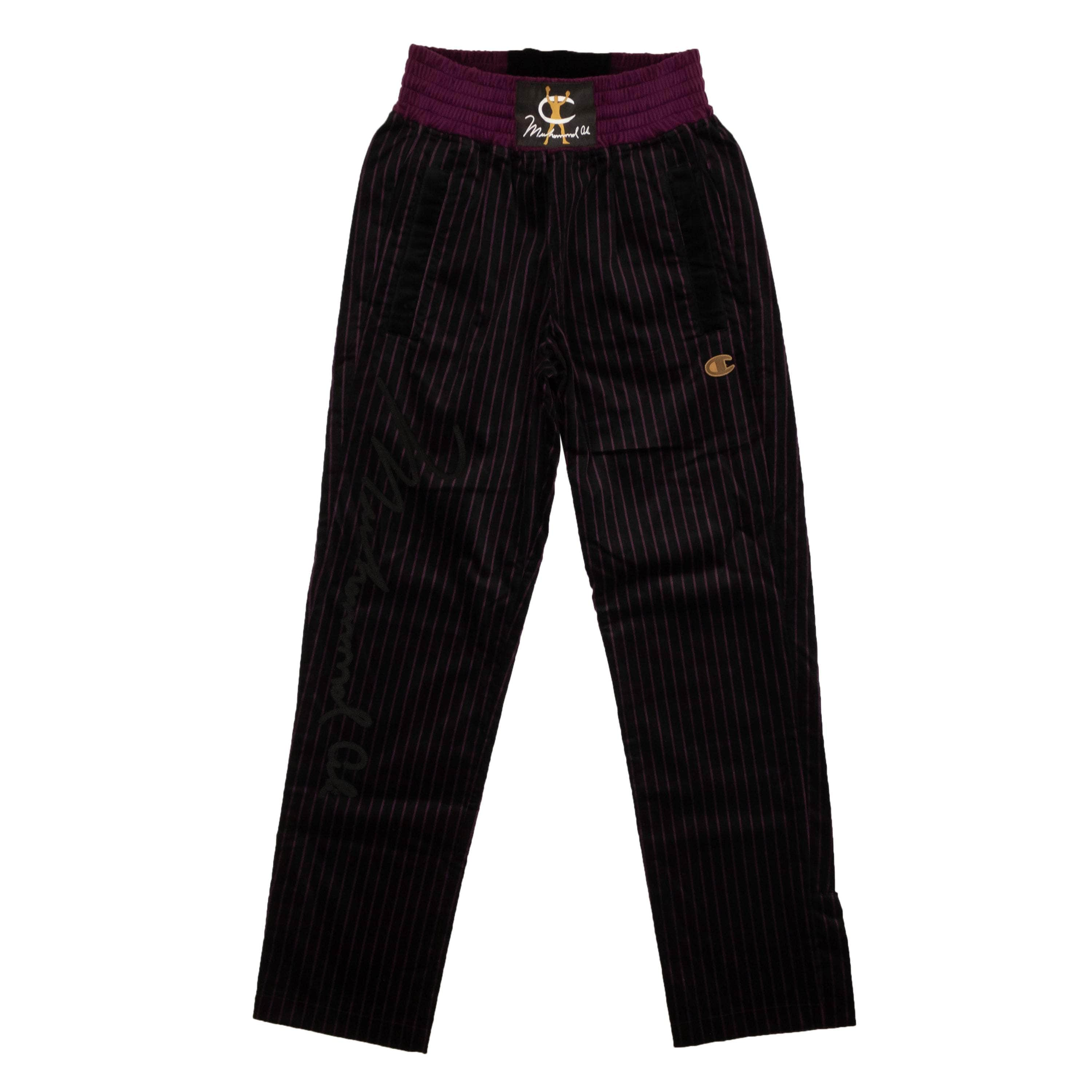 Champion CHP-XBTM-0002/S NWT CHAMPION x Muhammed Ali Signature Black/Burgundy Track Pants Size S $475 CHP-XBTM-0002/S