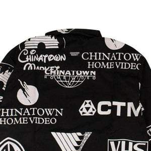 Chinatown Market chicmi, chinatown-market, couponcollection, gender-mens, main-clothing, mens-shoes, mens-tops, shirt, size-xxl, under-250 XXL Men's 'Entertainment Logo' Button Down Shirt - Black 86CT-1012/XXL 86CT-1012/XXL