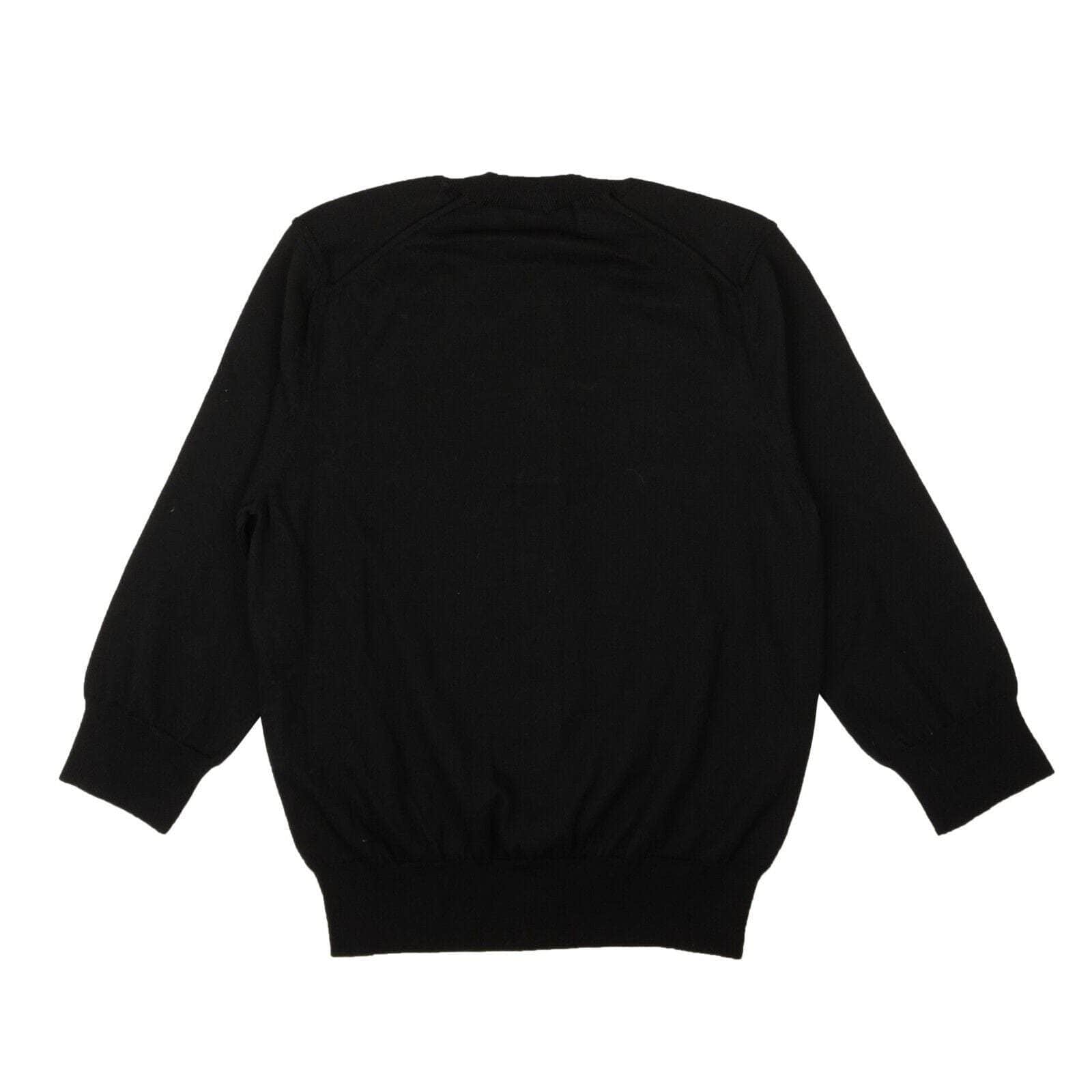 Comme Des Garcons 250-500, channelenable-all, chicmi, comme-des-garcons, couponcollection, gender-womens, main-clothing, size-l, size-m, size-s, womens-cardigans S / RC-N513-051 Black Knit Button-Up Cardigan 95-CDG-1017/S 95-CDG-1017/S