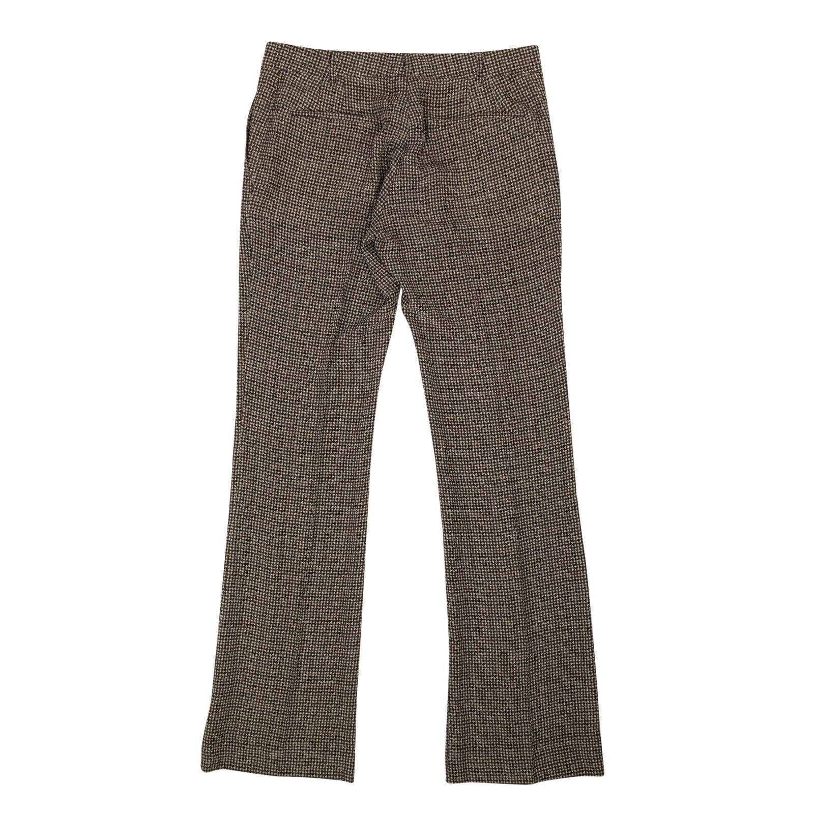 Davide Cenci channelenable-all, chicmi, couponcollection, davide-cenci, gender-womens, main-clothing, size-42, size-46, under-250, womens-straight-pants Brown Geometric Silk Pants