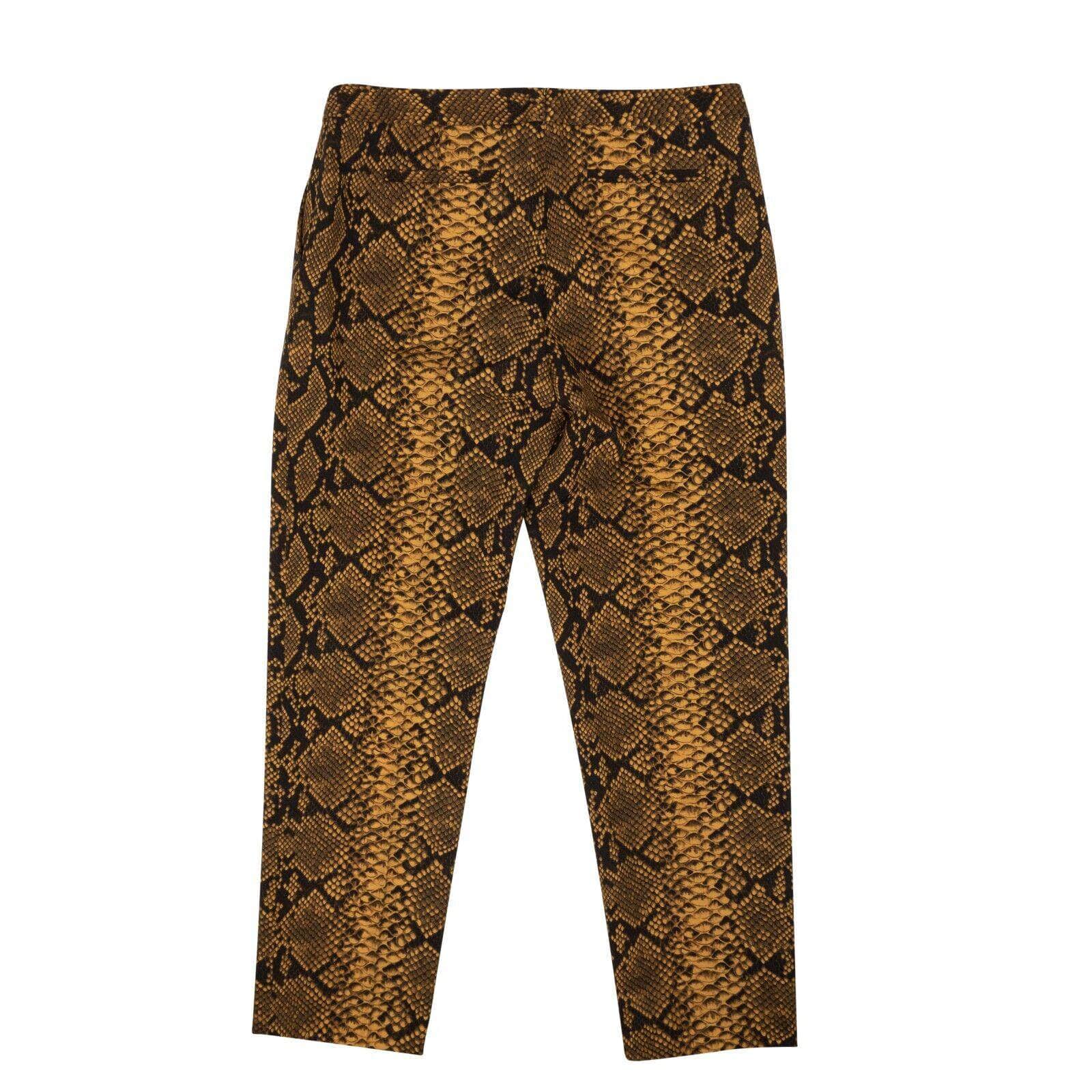 Dries Van Noten 750-1000, channelenable-all, chicmi, couponcollection, dries-van-noten, gender-womens, main-clothing, size-38, size-40, womens-straight-pants Gold Snake Print High Rise Wool Pants