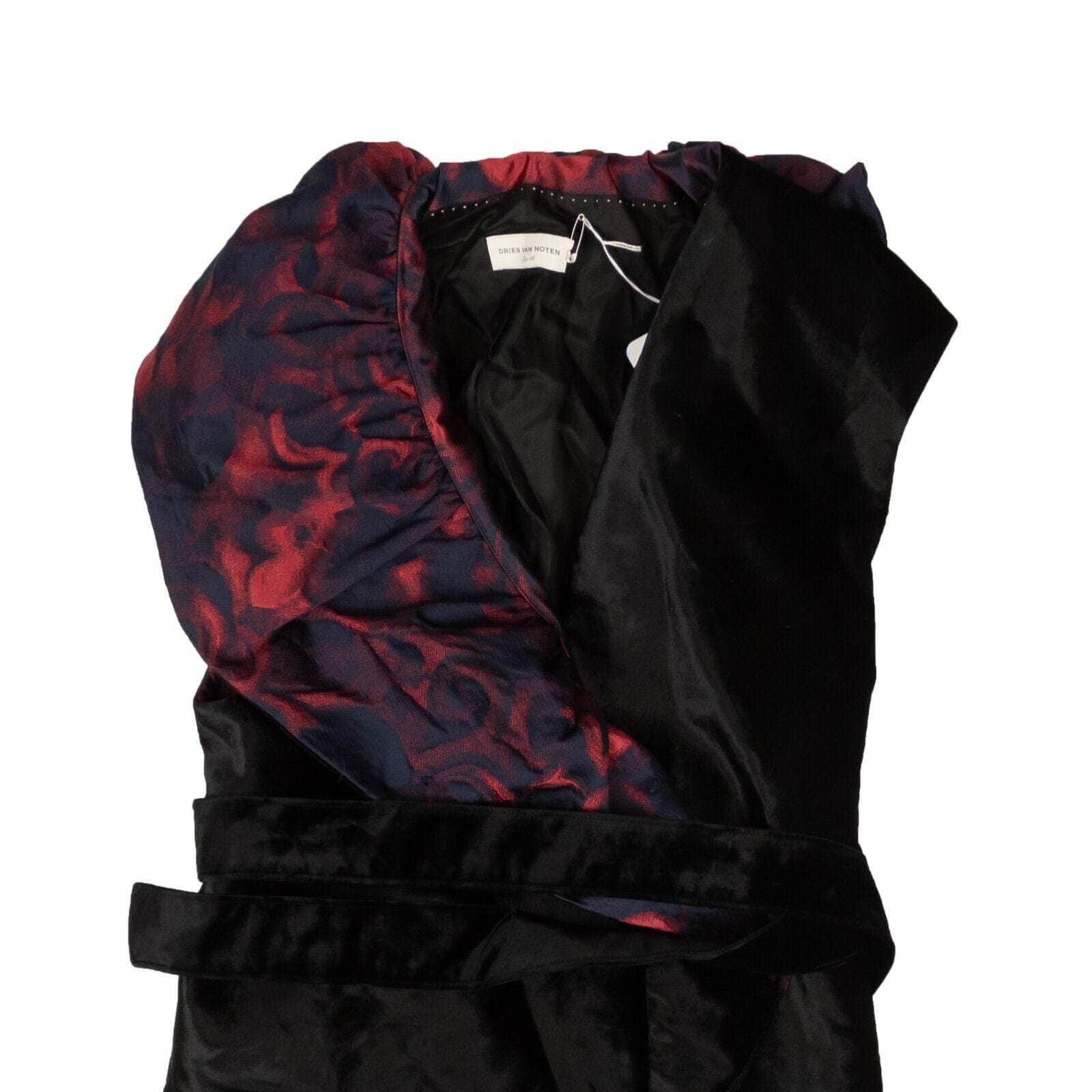 Dries Van Noten 750-1000, channelenable-all, chicmi, couponcollection, dries-van-noten, gender-womens, main-clothing, size-38, womens-outerwear-vests 38 / 95-DVN-0033/38 Black and Blue/Red Ruffle Jacket Vest 95-DVN-0033/38 95-DVN-0033/38