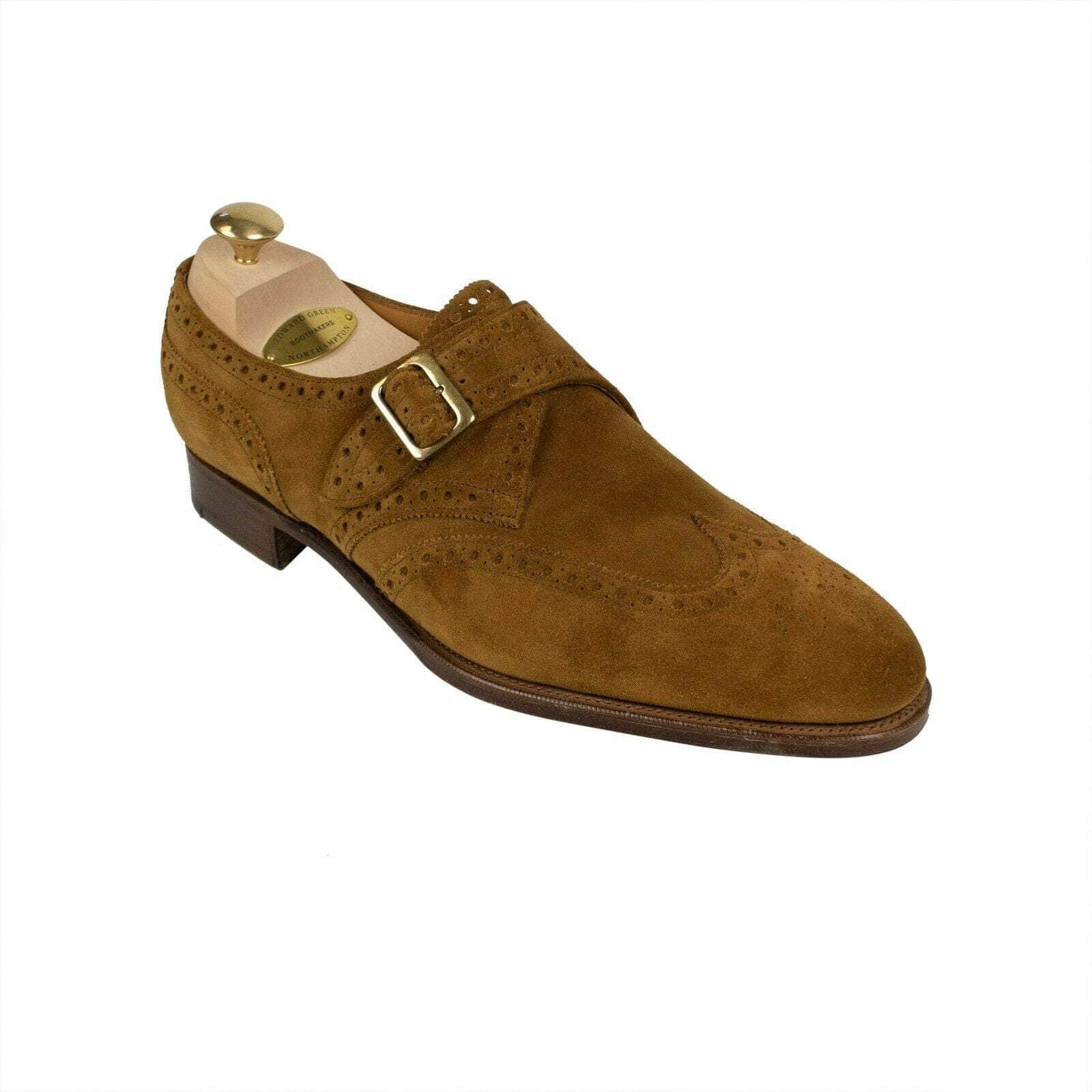 Edward Green 65LE-2176B/8.5 New With Defects EDWARD GREEN Hove Brown Suede Shoes Size 8.5-9 65LE-2176B/8.5