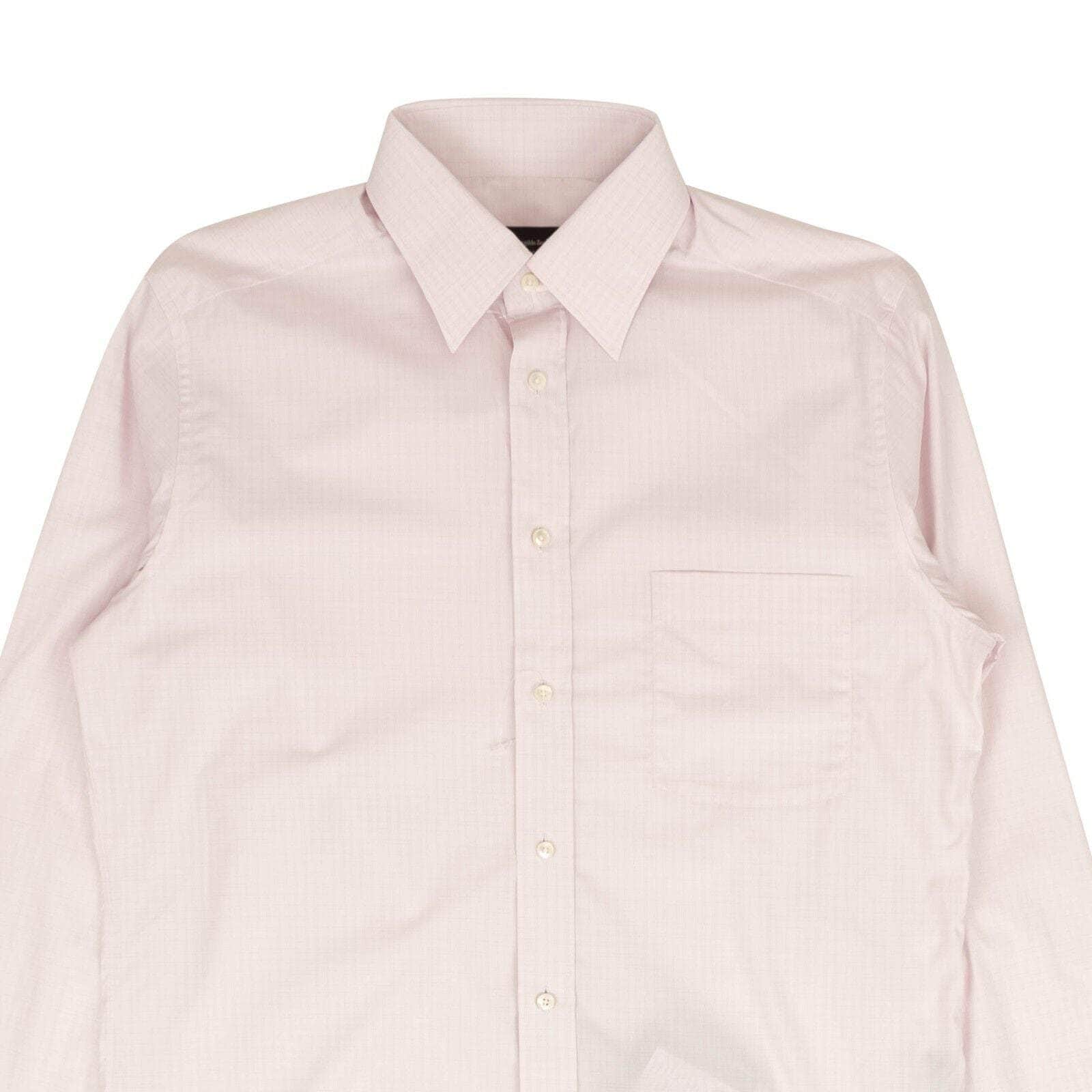 Ermenegildo Zegna 250-500, channelenable-all, chicmi, couponcollection, gender-mens, main-clothing, mens-shoes, size-41 41 Pink Plaid Dress Shirt 95-ZGN-1009/41 95-ZGN-1009/41