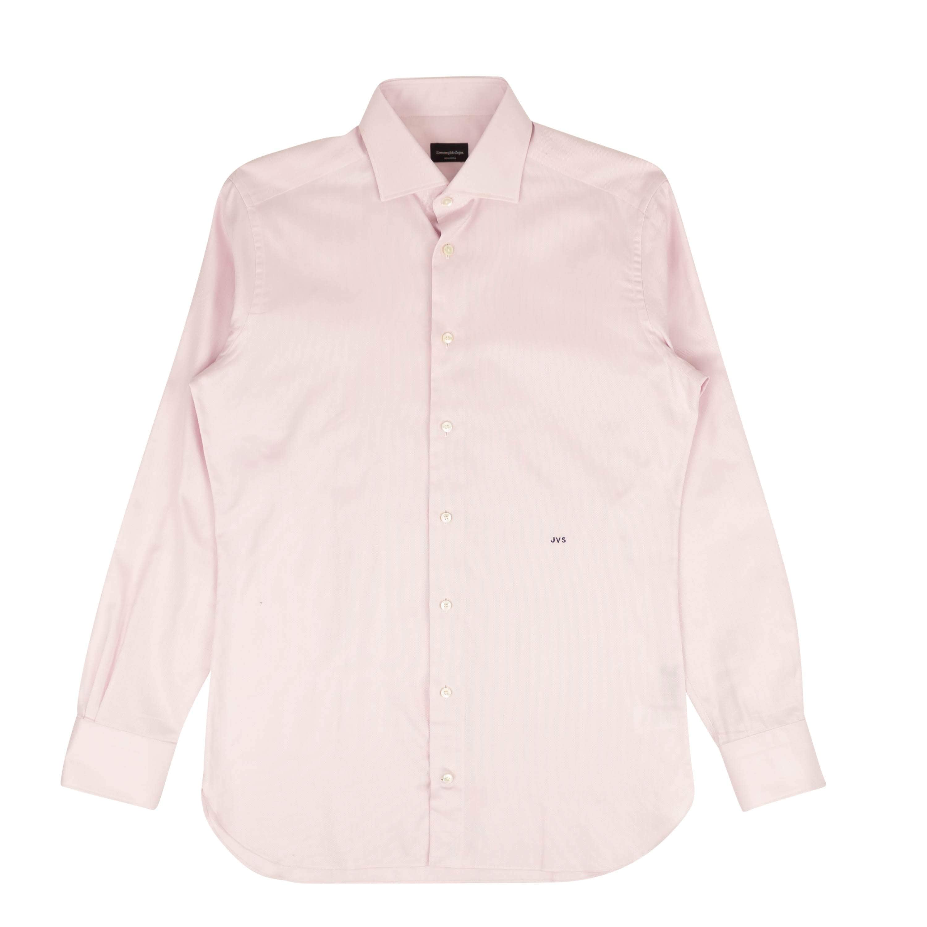 Ermenegildo Zegna 95-ZGN-1012/33 NEW ERMENEGILDO ZEGNA Pink Woven Dress Shirt Size 33 $395 95-ZGN-1012/33