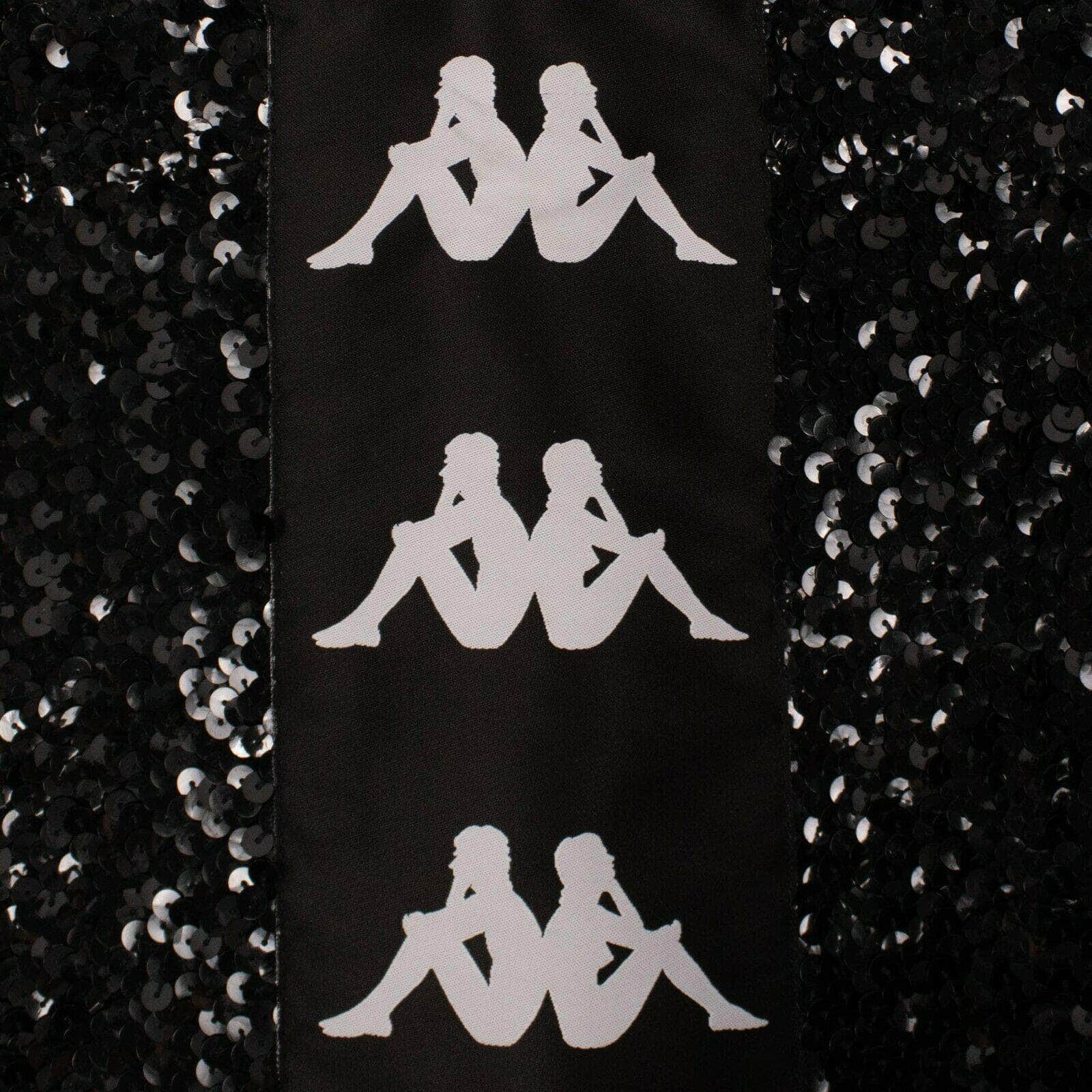 Faith Connexion couponcollection, faith-connexion, gender-womens, main-clothing, size-s, under-250, womens-skirts S FAITH CONNEXION x KAPPA Sequin Side Logo Mini Skirt - Black 69LE-1711/S 69LE-1711/S