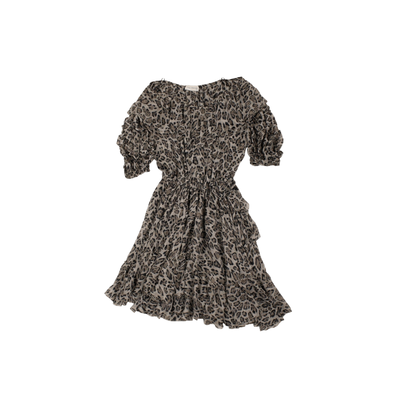 Faith Connexion Women's Dresses S Silk Leopard Off-Shoulder Dress - Multicolored 69LE-1729/S 69LE-1729/S
