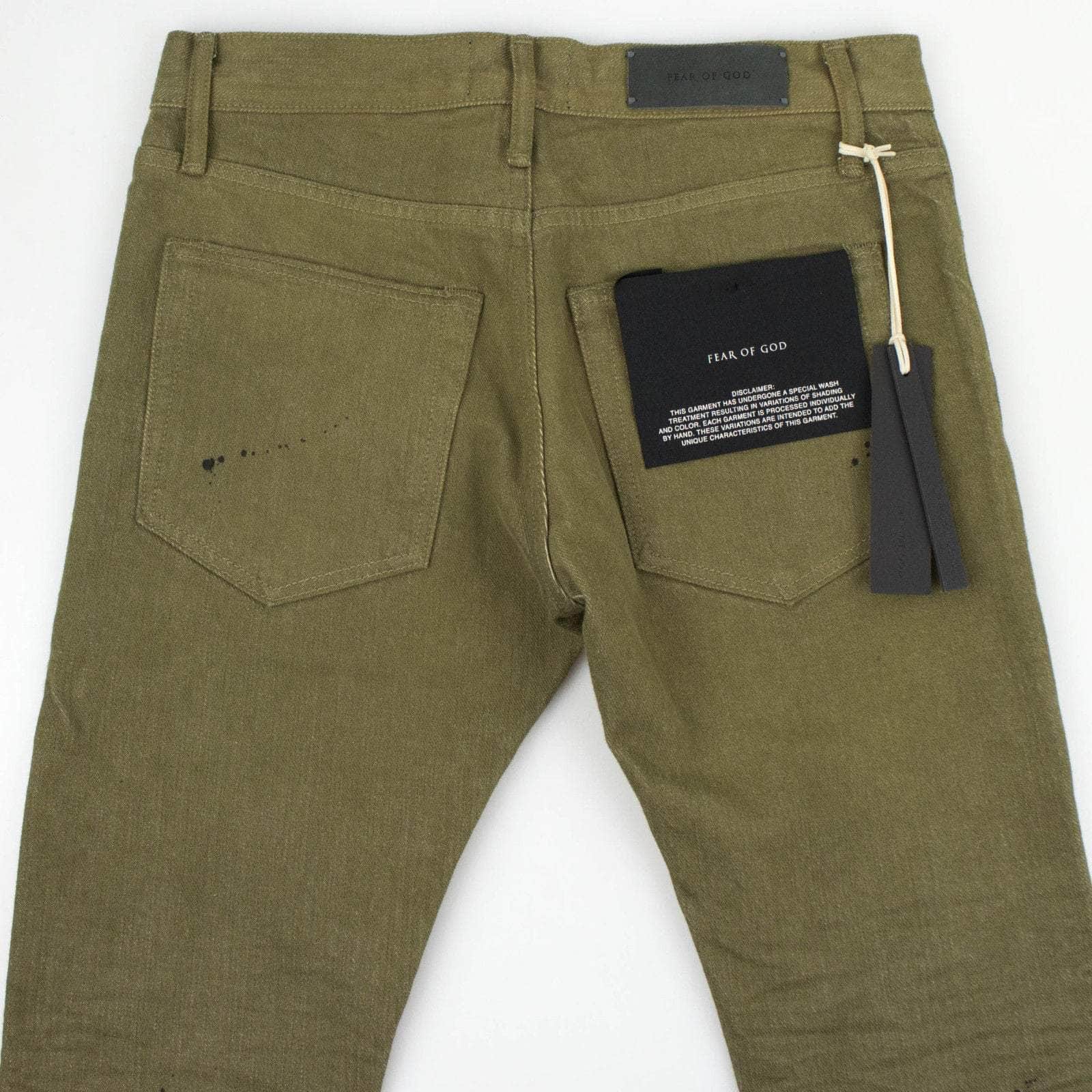 Fear Of God 250-500, channelenable-all, chicmi, couponcollection, fear-of-god, gender-mens, main-clothing, mens-shoes, mens-slim-fit-jeans, shop375, Stadium Goods 28 Fifth Collection' Green Denim Slim-Fit Jeans 54LE-1153/28 54LE-1153/28