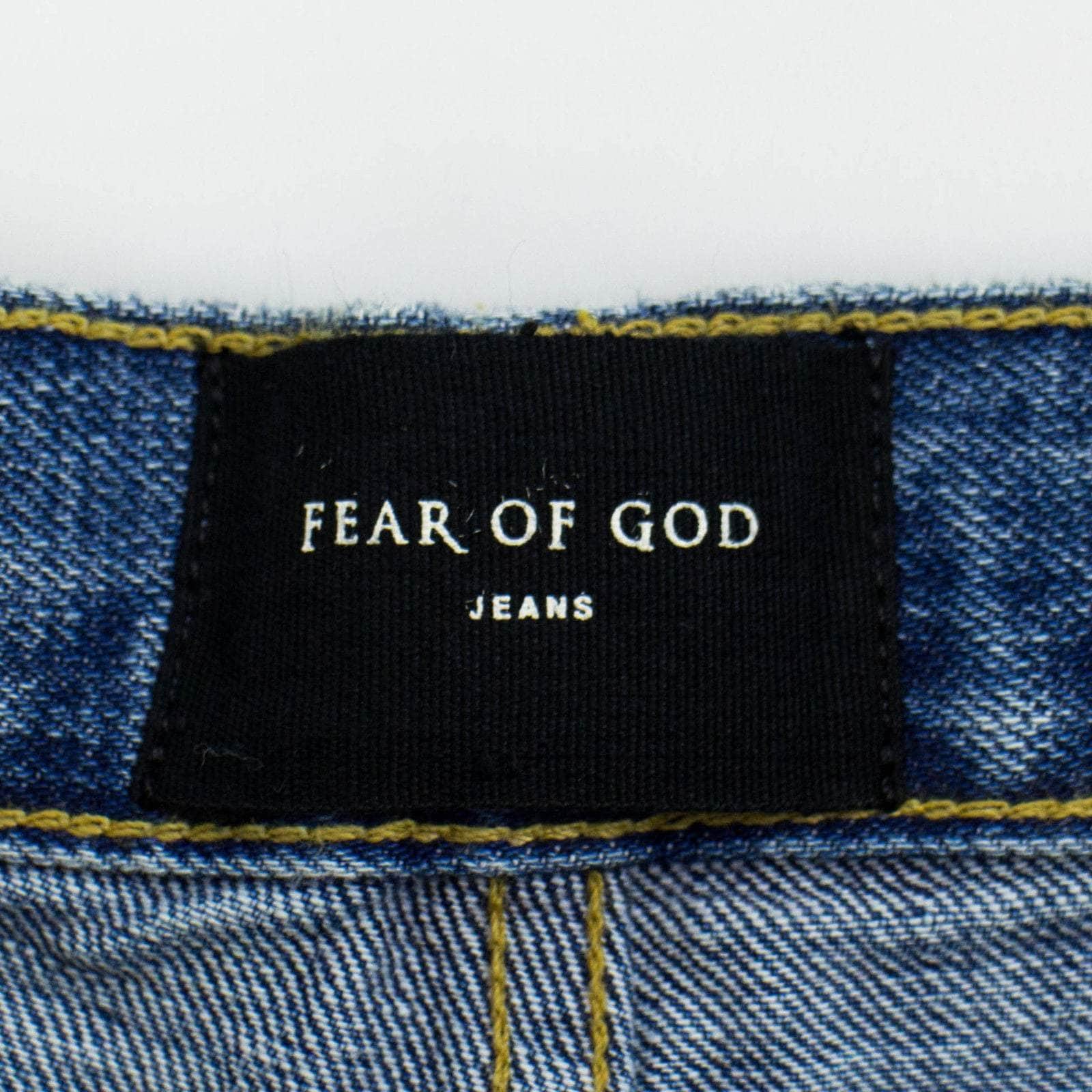 Fear Of God 250-500, channelenable-all, chicmi, couponcollection, fear-of-god, gender-mens, main-clothing, mens-shoes, mens-slim-fit-jeans, shop375, Stadium Goods 29 Fifth Collection' Cotton Denim Slim-Fit Jeans 54LE-1151/29 54LE-1151/29