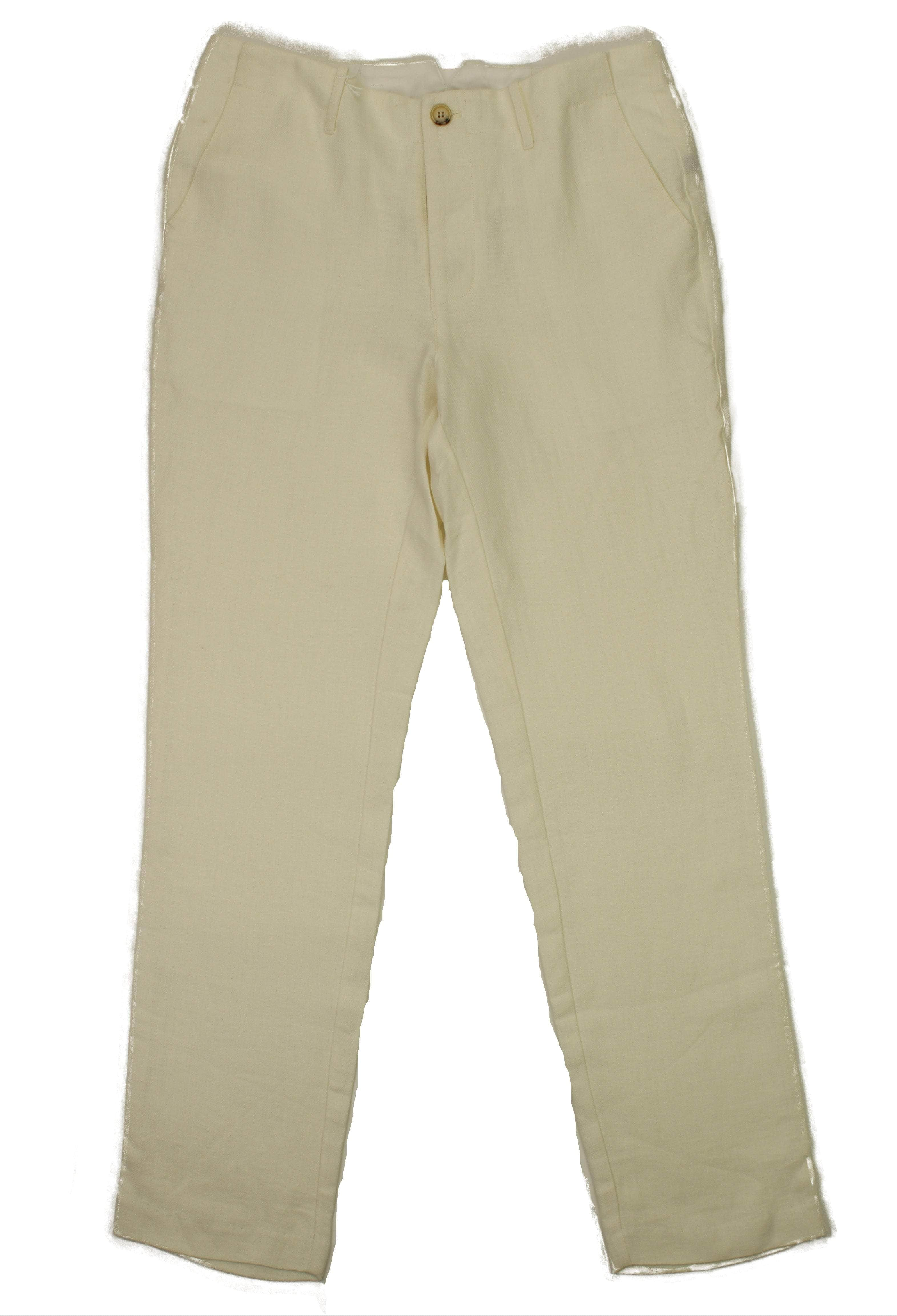 Freeman's Sporting Club FSC-XBTM-0007/33 NWT Freeman's Sporting Club Cream Herringbone Linen Pants Size 33 $380 FSC-XBTM-0007/33