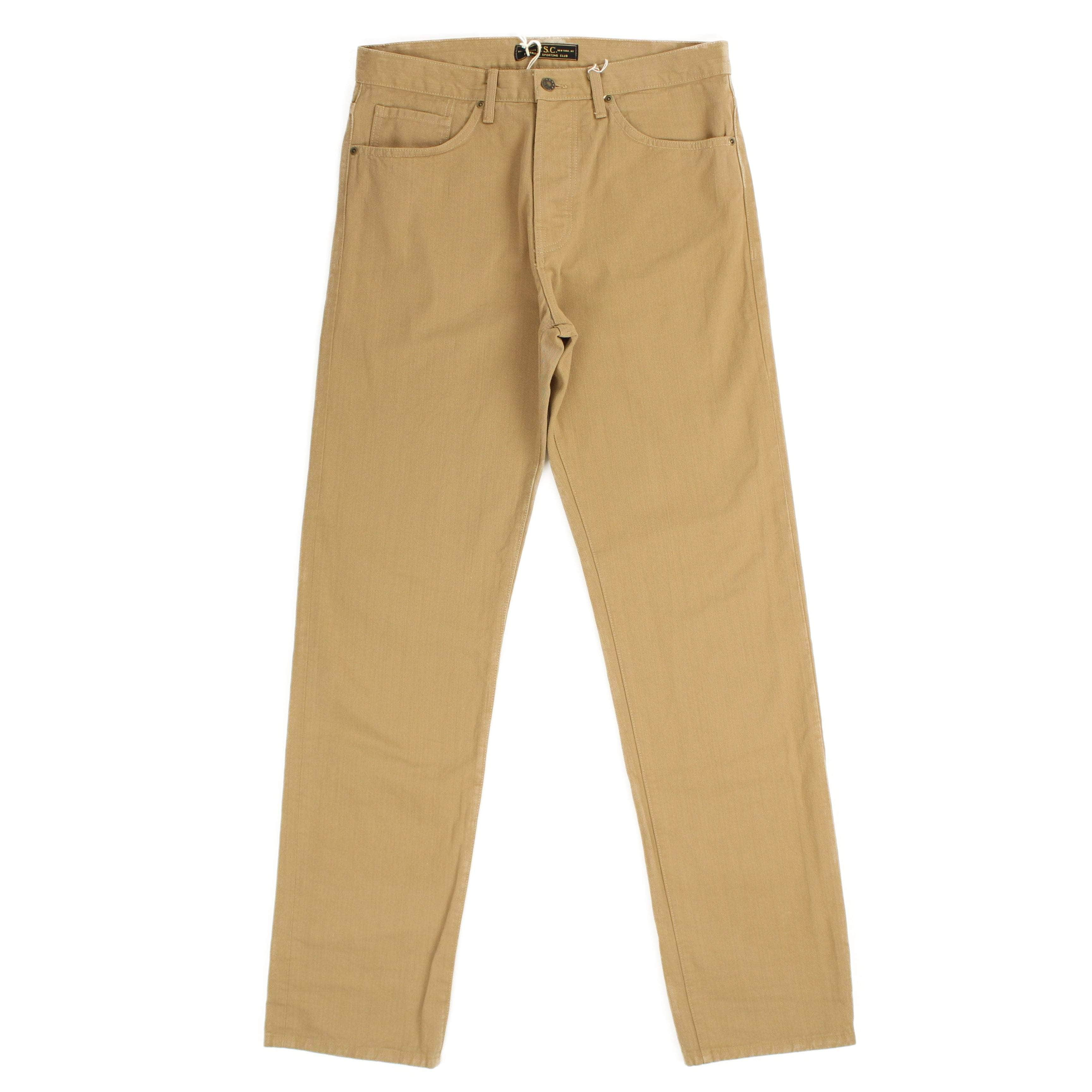 Freeman's Sporting Club FSC-XBTM-0028/32 NWT Freeman's Sporting Club Khaki Denim Jeans  Size 32 $200 FSC-XBTM-0028/32