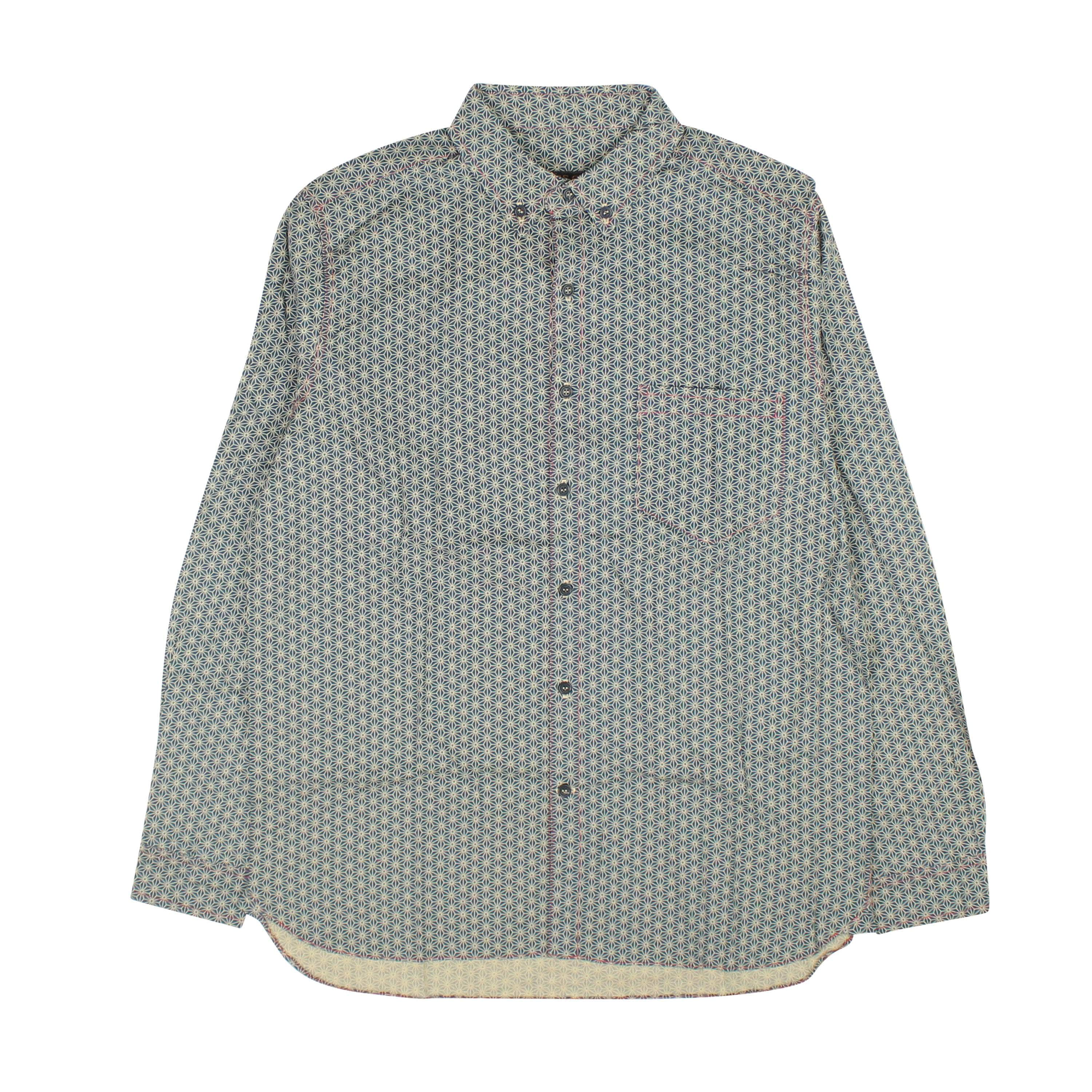 Freeman's Sporting Club FSC-XTPS-0007/L NEW Freeman's Sporting Club Green Geometric Button Down Shirt Size L $211 FSC-XTPS-0007/L