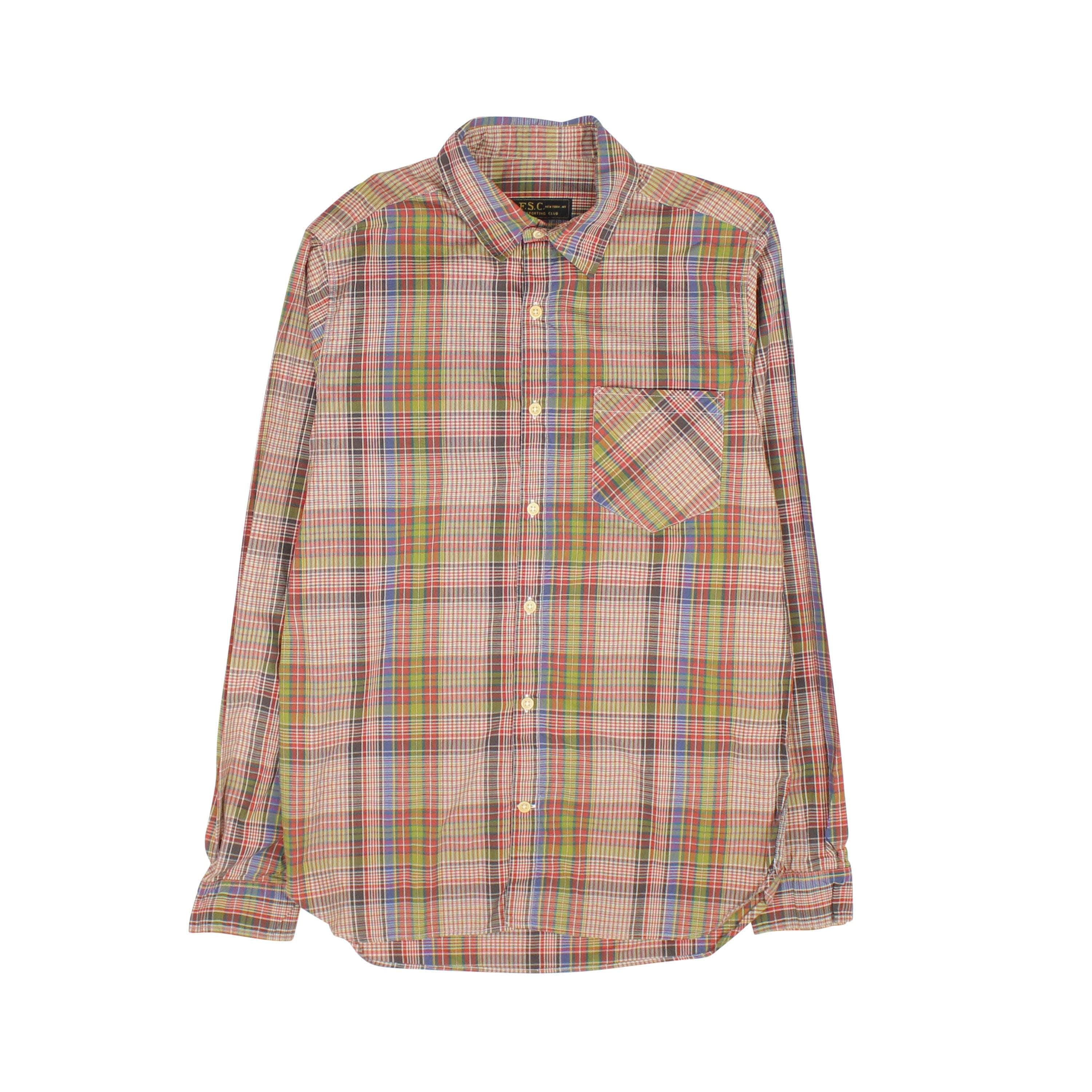 Freeman's Sporting Club FSC-XTPS-0026/XS Freeman's Sporting Club Red Multi Plaid Casual Button Down Shirt Size XS $197 FSC-XTPS-0026/XS