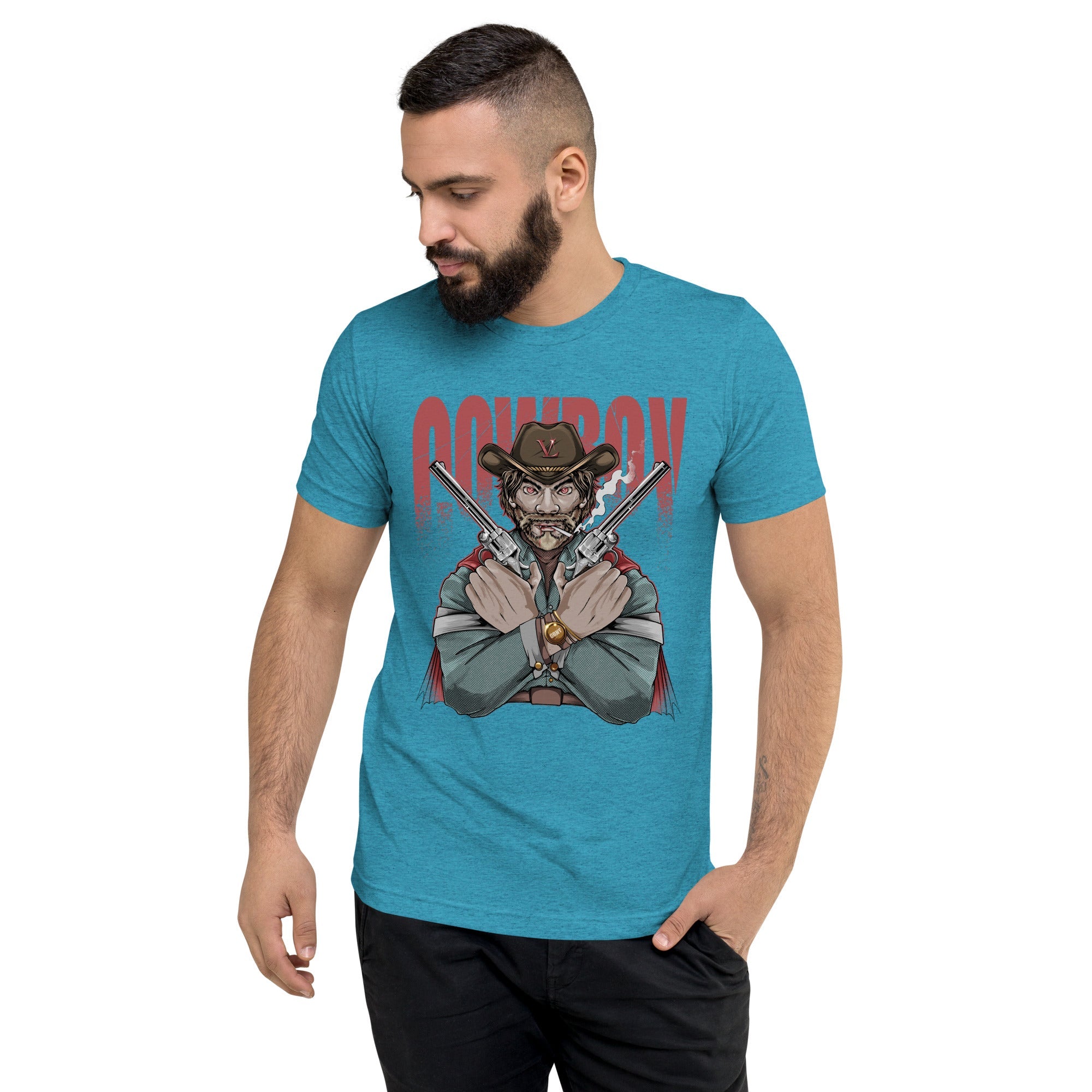 GBNY Aqua Triblend / XS Vamp Life X GBNY "Cow Boy" T-shirt - Men's 2714713_6464