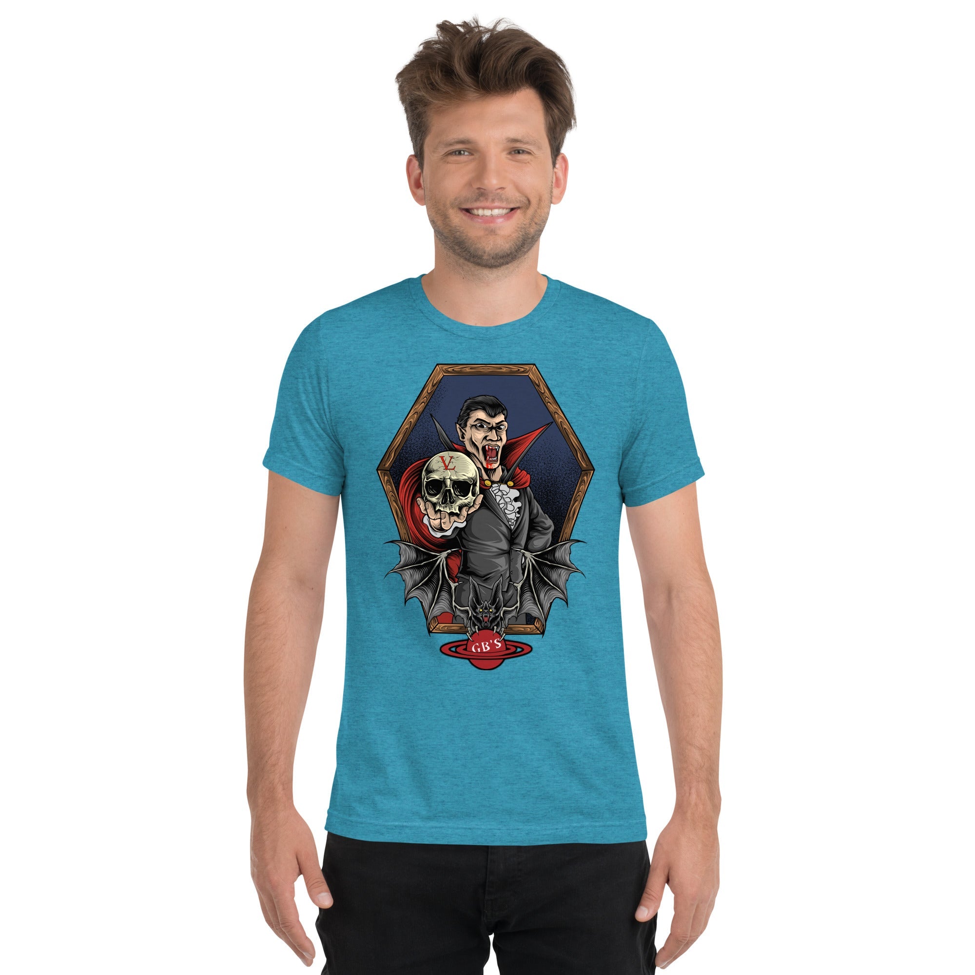 GBNY Aqua Triblend / XS Vamp Life X GBNY "Vampire bat" T-shirt - Men's 8608077_6464