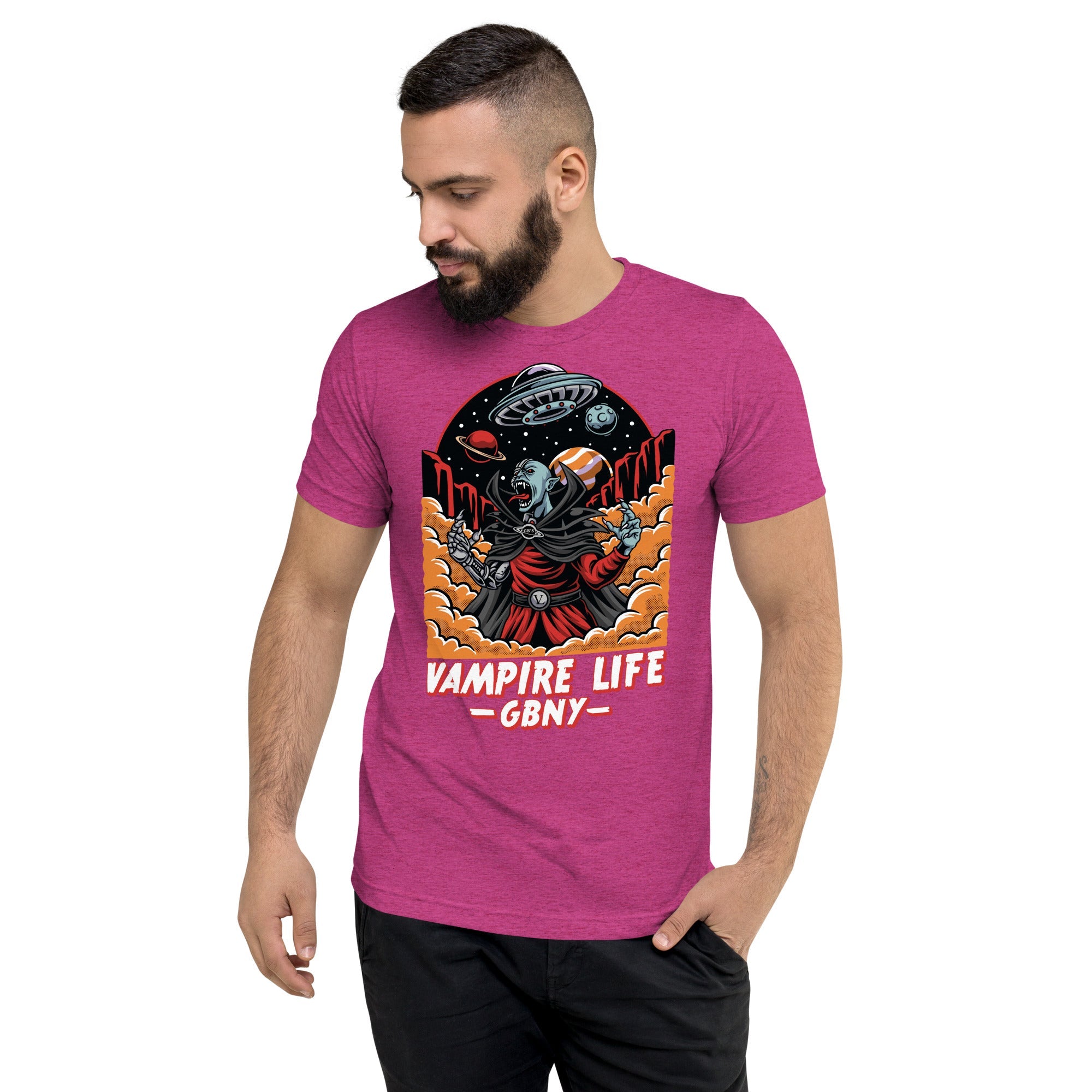 GBNY Berry Triblend / XS Vamp Life X GBNY "Space Vampire" T-shirt - Men's 3872353_6480