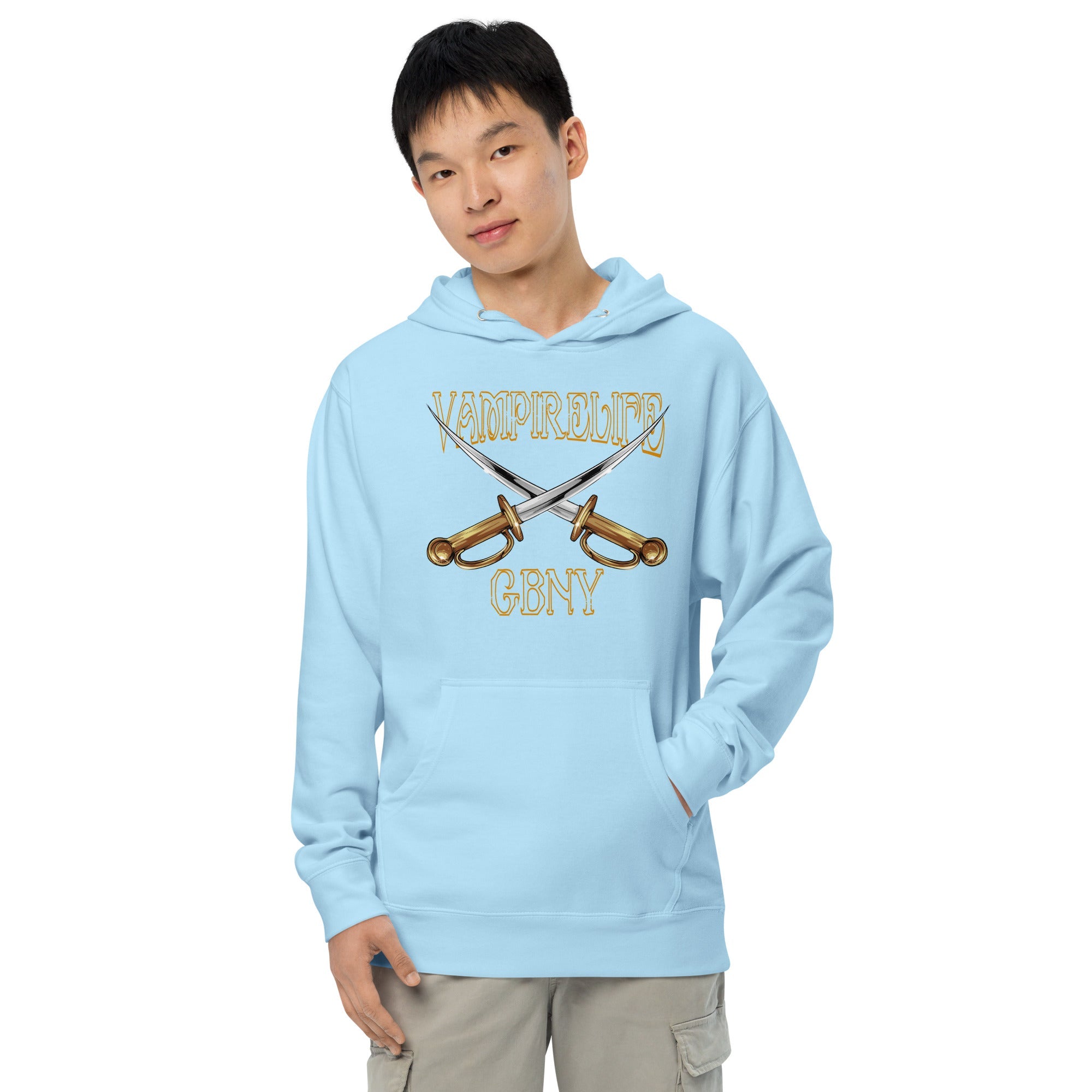 GBNY Blue Aqua / S Vamp Life X GBNY "Cross Swords" Hoodie - Men's 2679829_15582