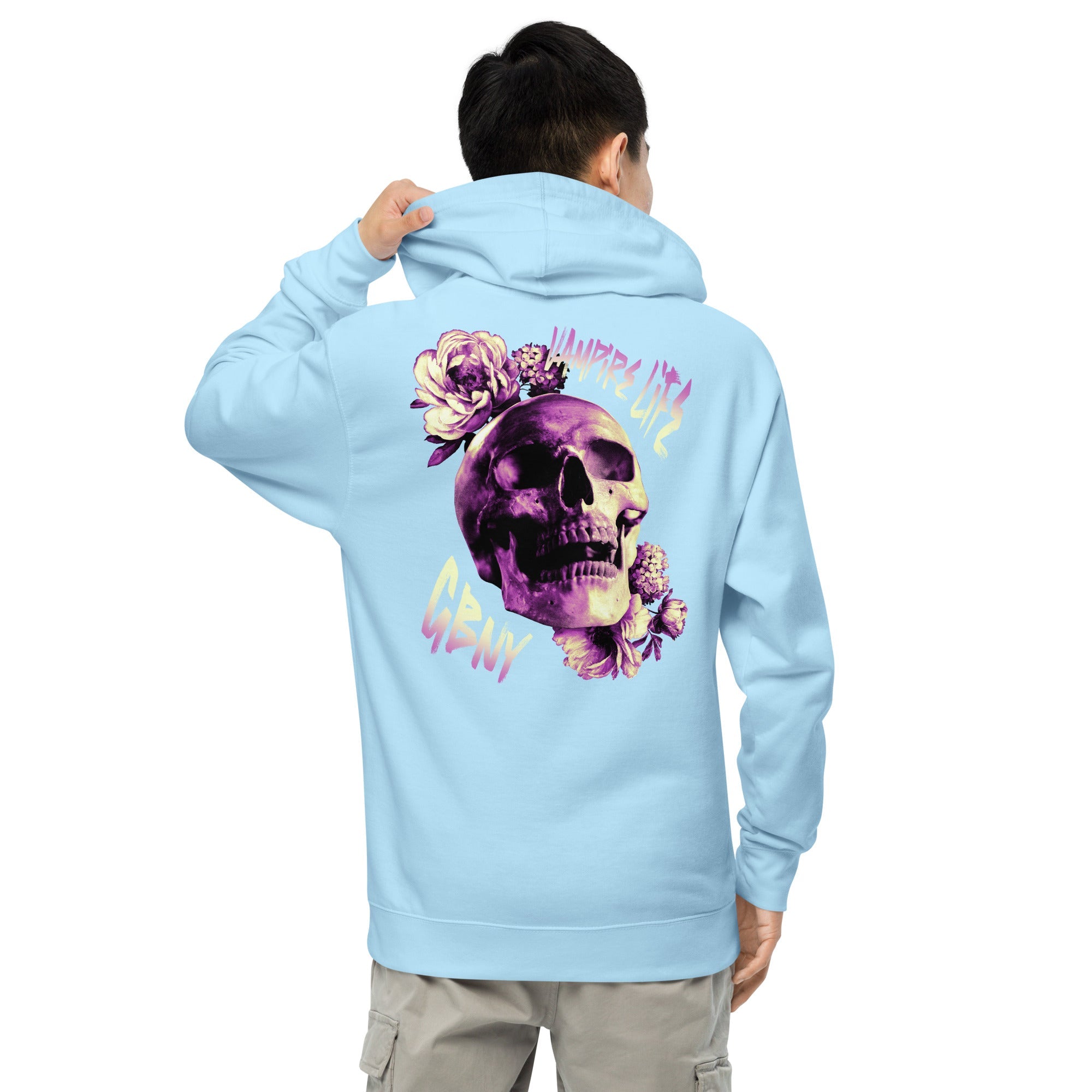 GBNY Blue Aqua / S Vamp Life X GBNY "Rising Skull" Hoodie - Men's 5396516_15582