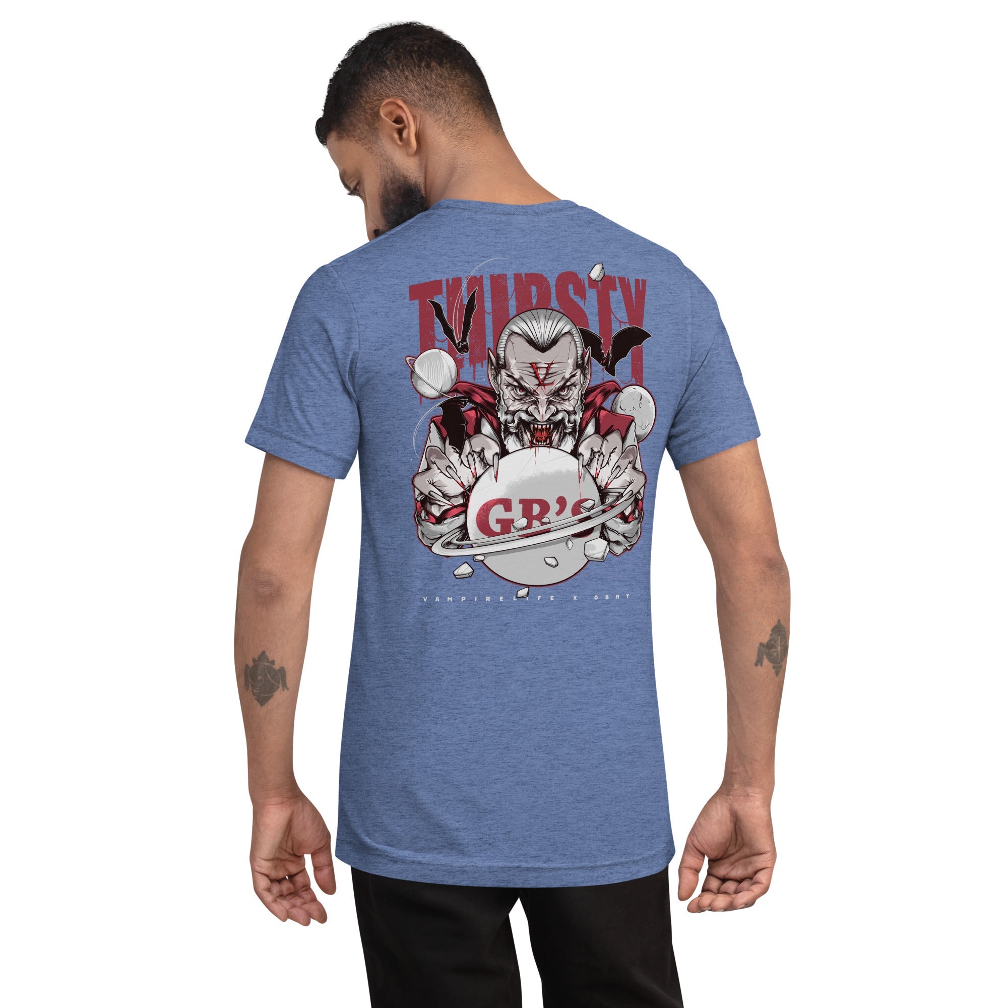 GBNY Blue Triblend / XS Vamp Life x GBNY "Thirsty Vamp" T-shirt - Men's 3455196_6488